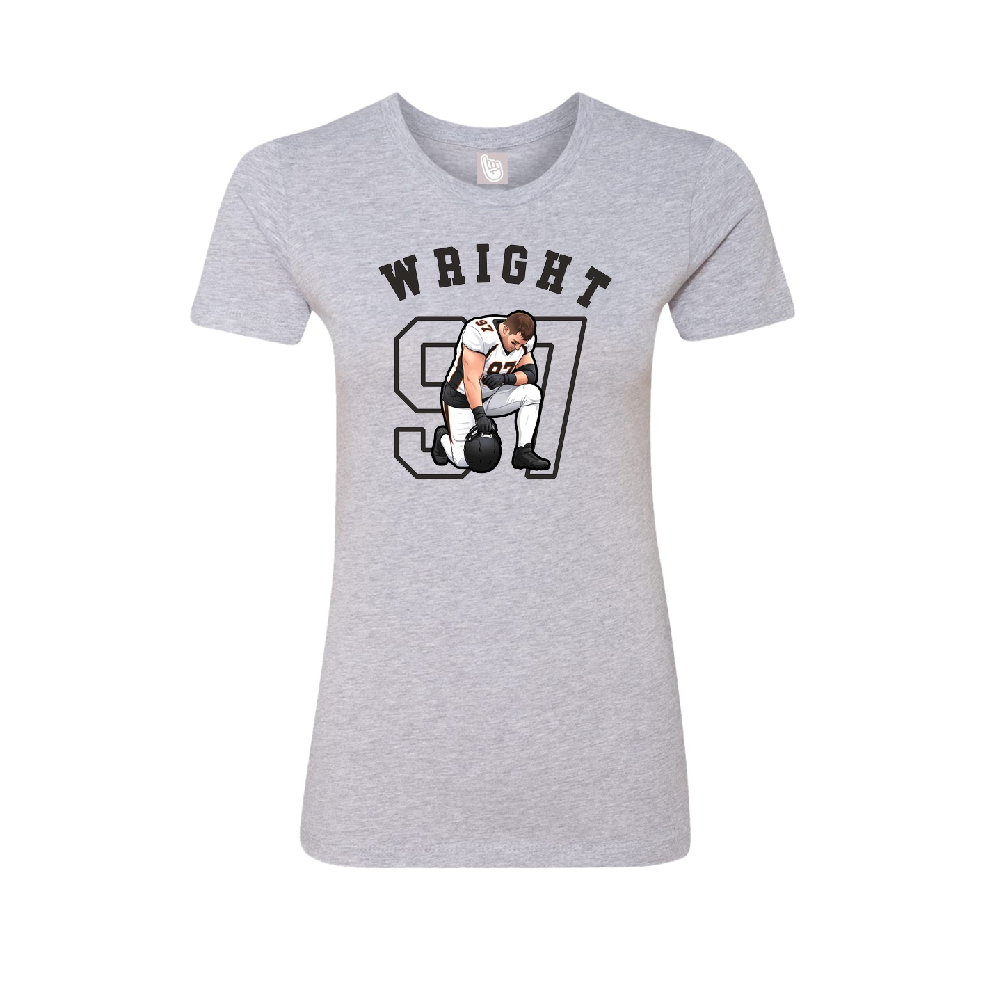 Fitted Women's Tee — Shirsey Arch in Grey