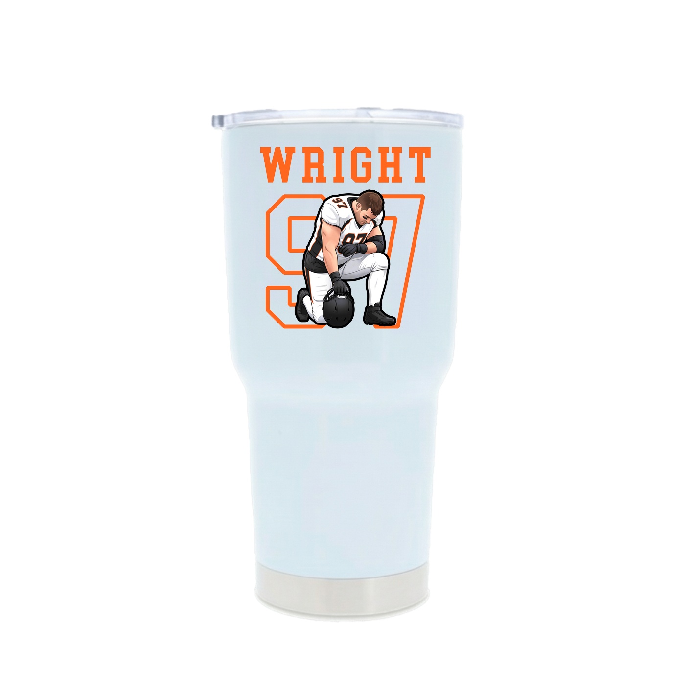 30oz Stainless Steel Tumbler — Shirsey in White