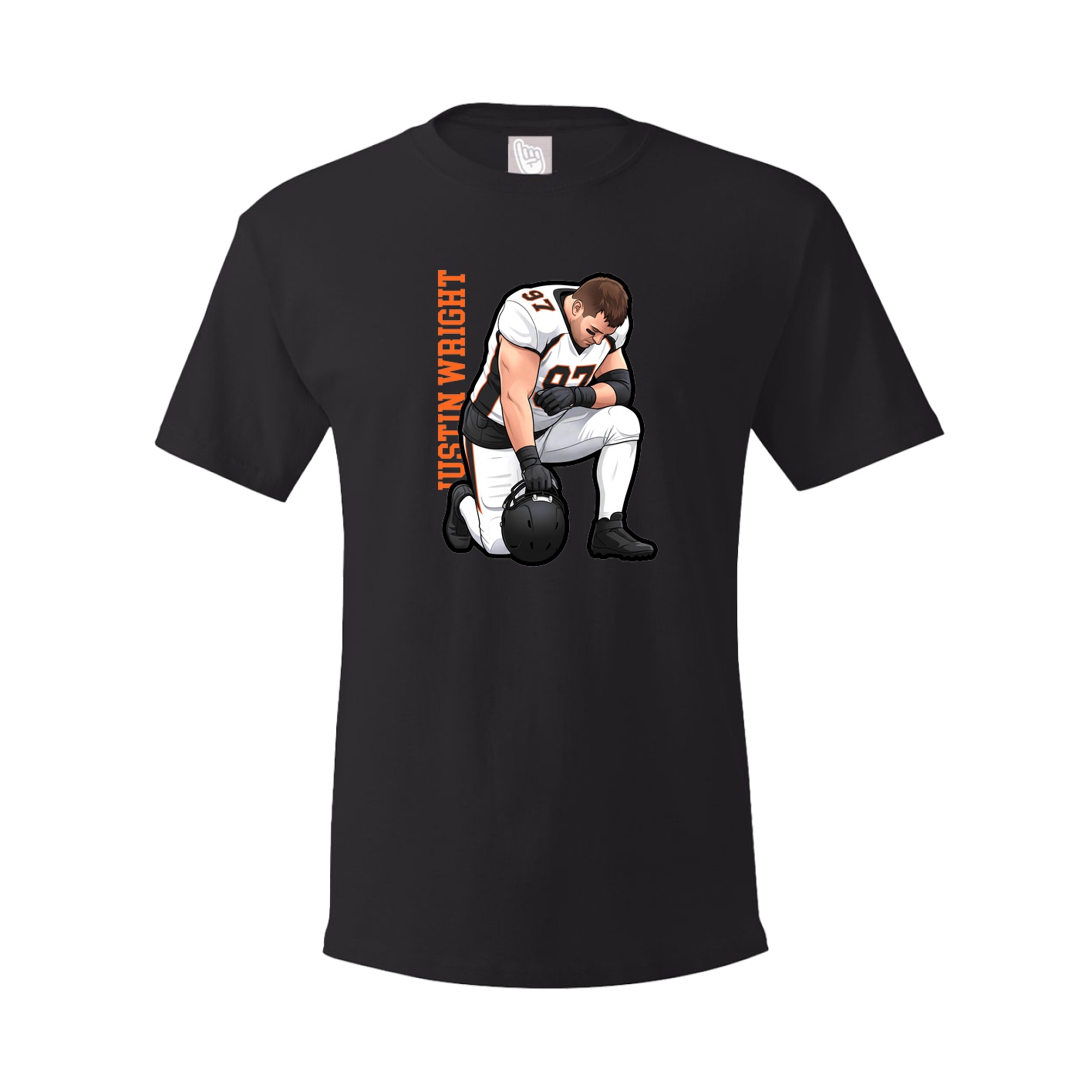 Youth Tee — Name Vertical in Black