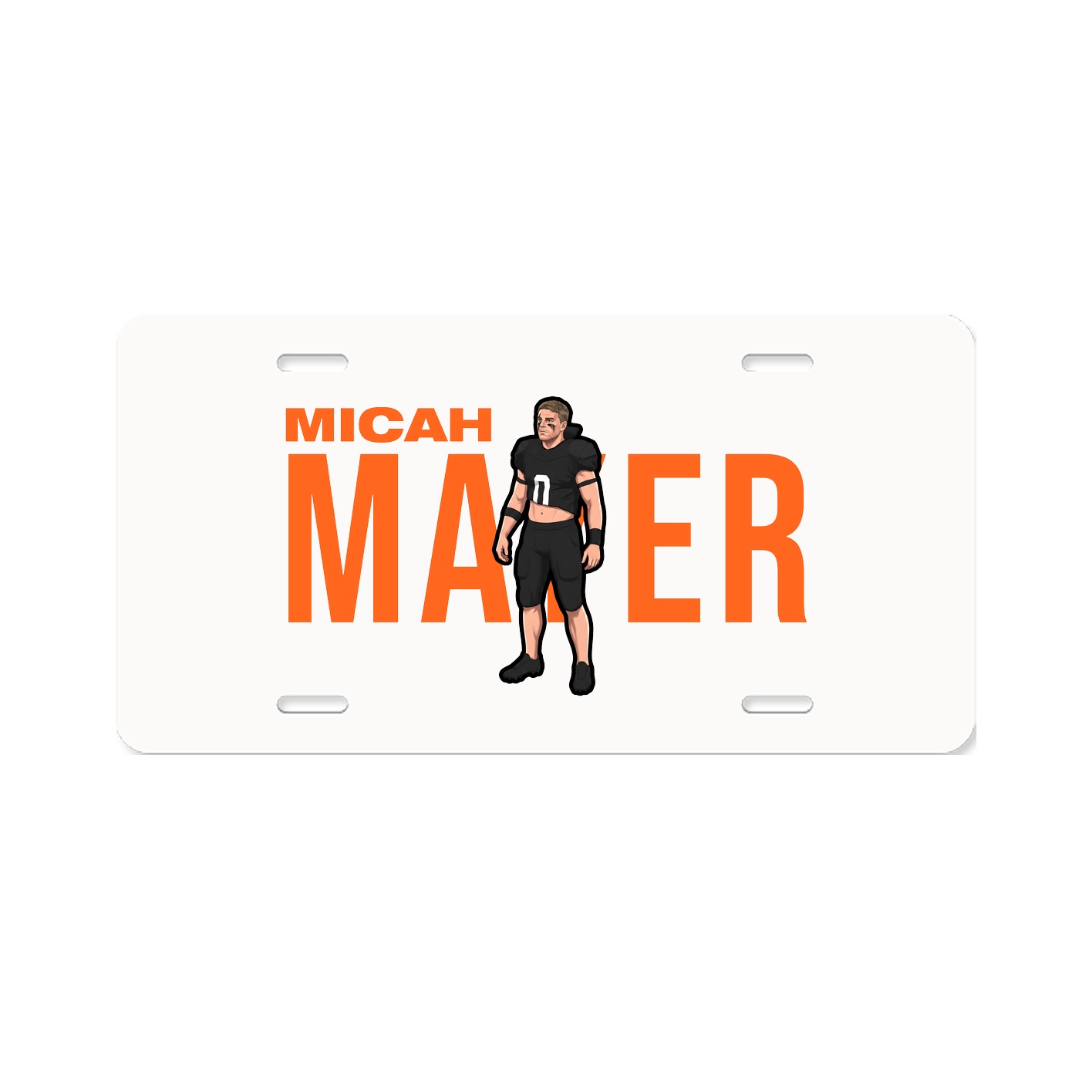 License Plate — Player Name in Classic