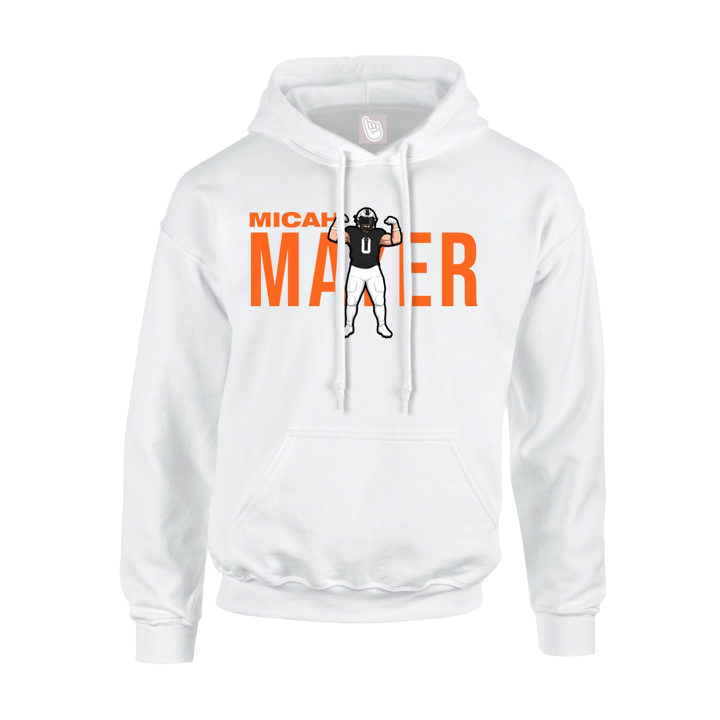 Youth Hoodie — Player Name in White