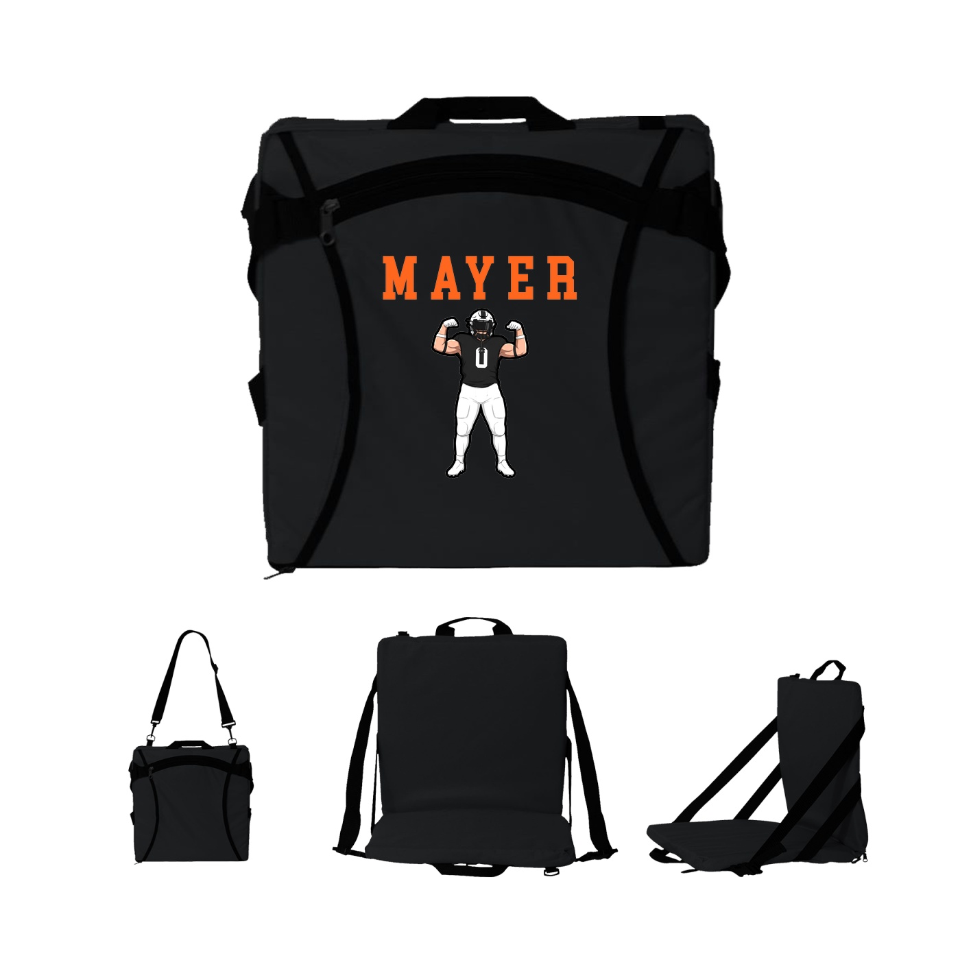 Folding Stadium Seat — Shirsey in Black