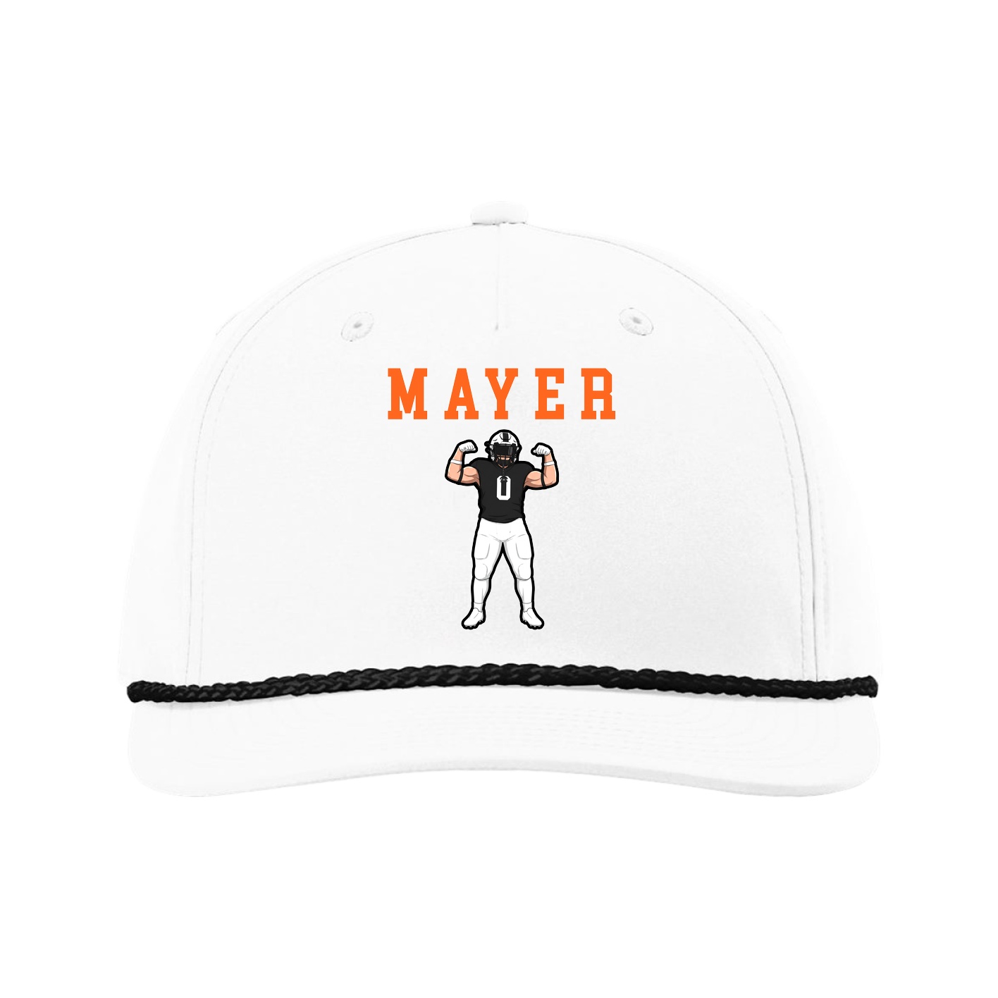 Five-Panel Classic Rope Cap — Shirsey in White