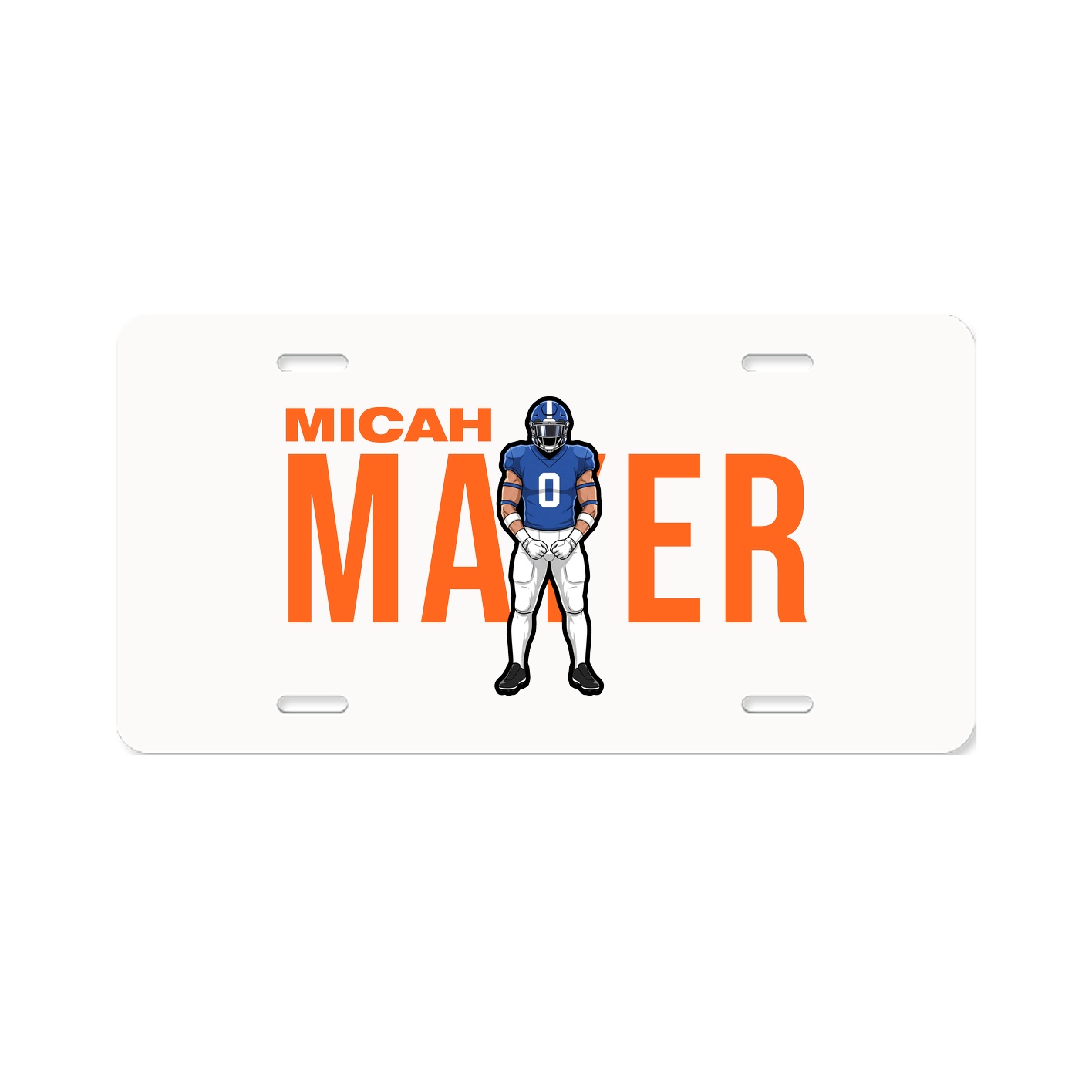 License Plate — Player Name in Classic
