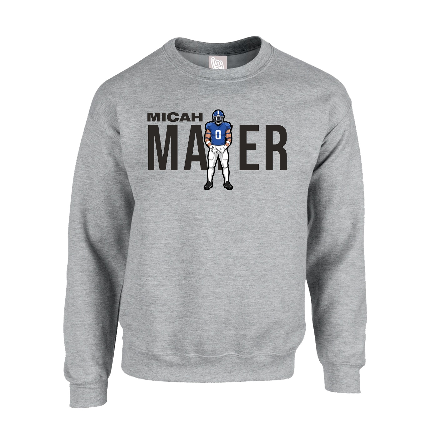 Fleece Crew — Player Name in Grey