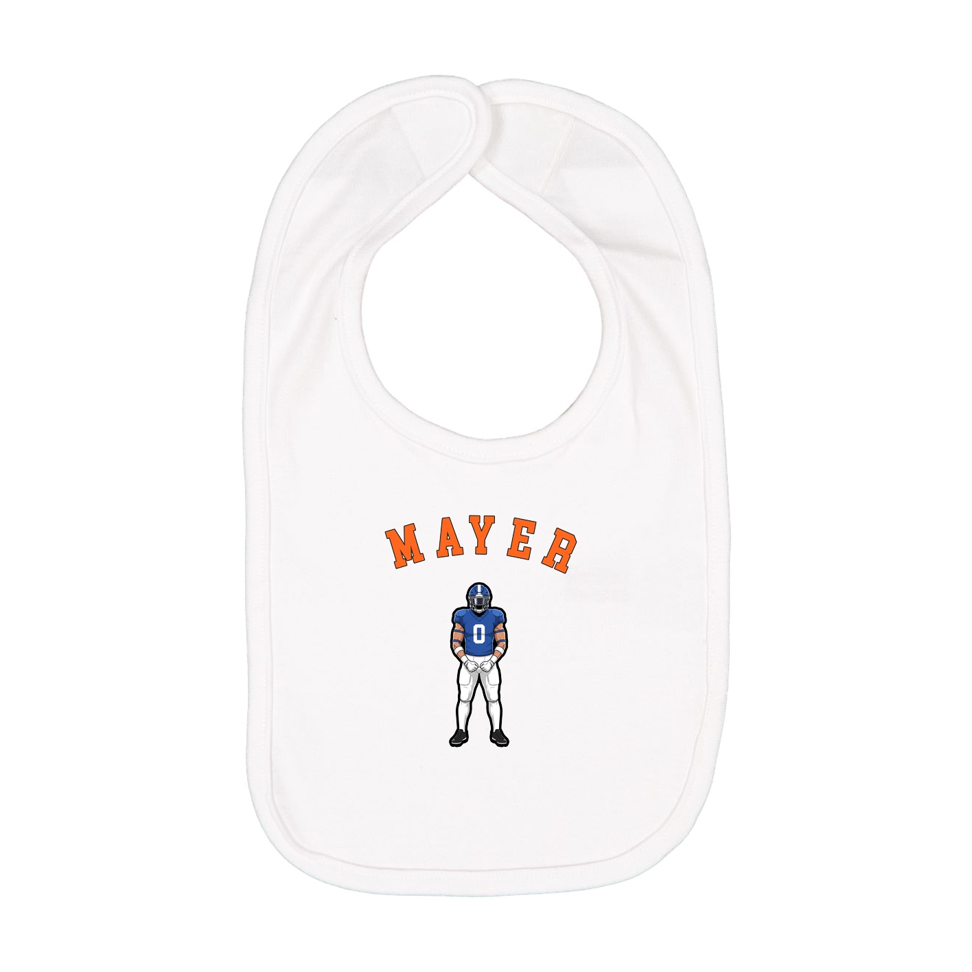 Infant Bib — Shirsey Arch in White