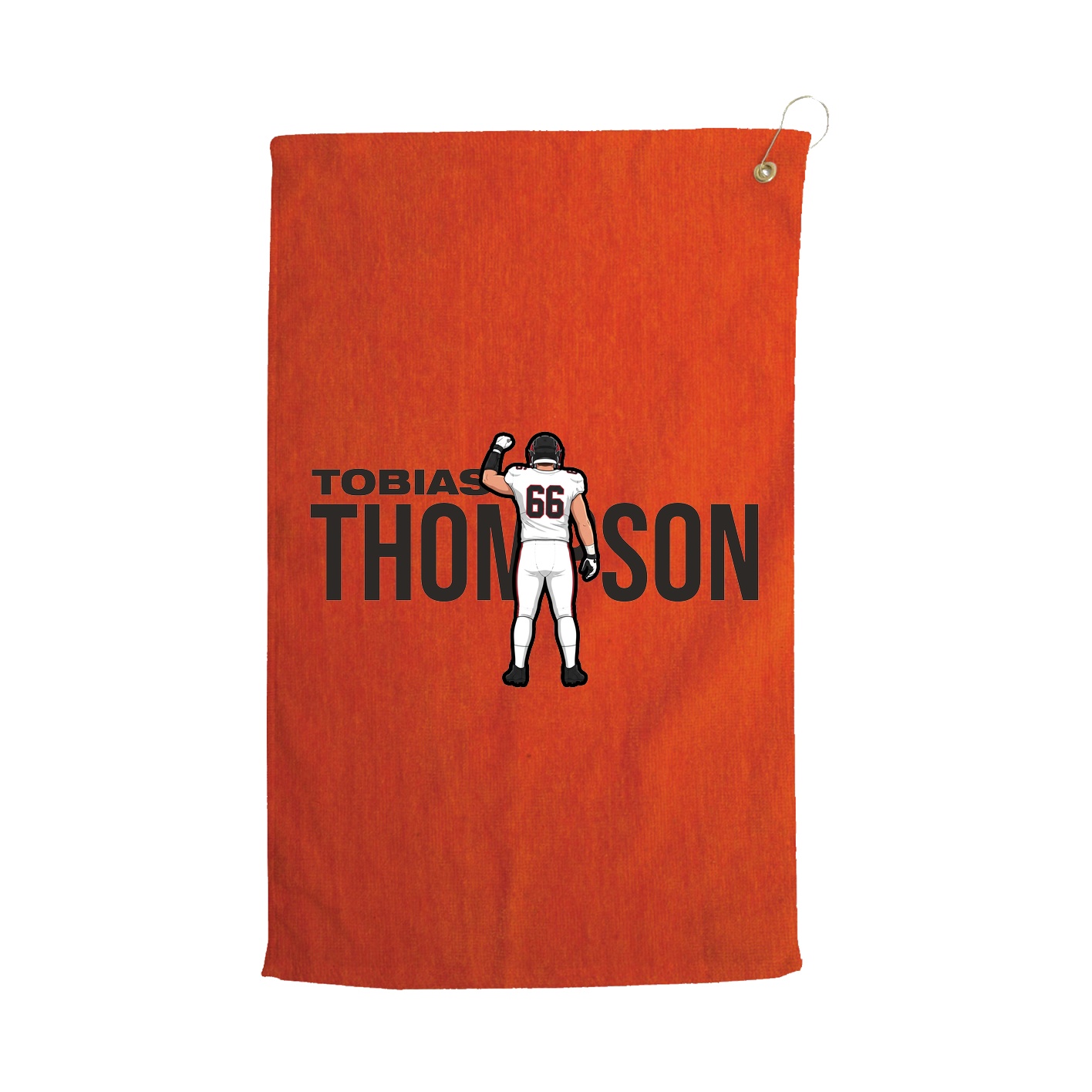 Golf Towel — Player Name in Orange