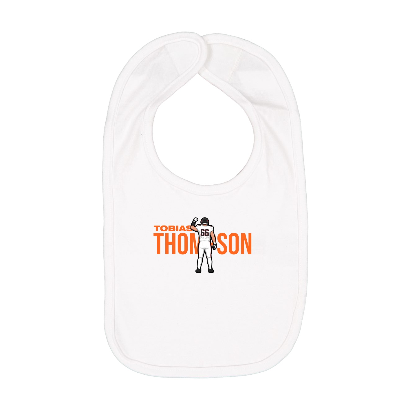 Infant Bib — Player Name in White