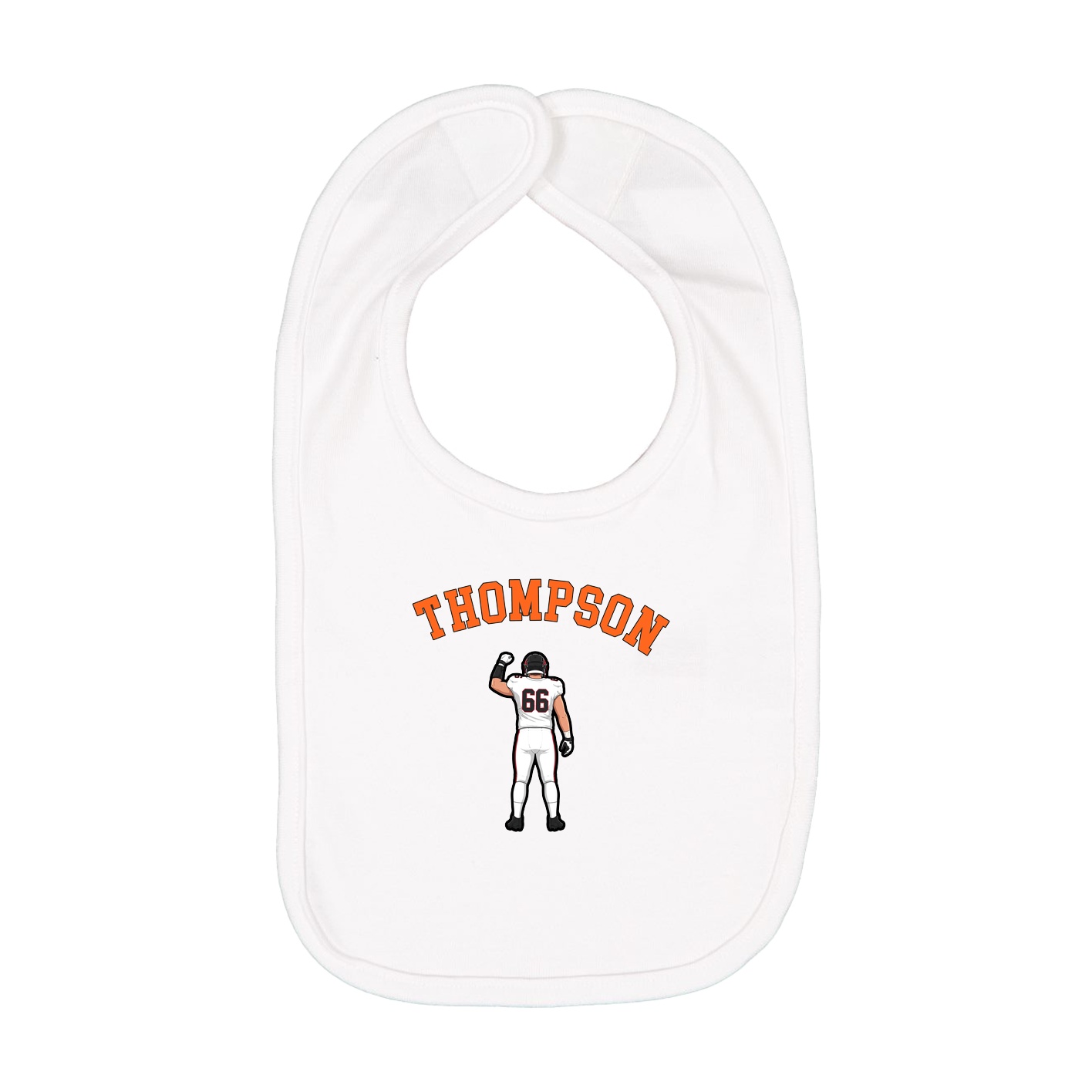 Infant Bib — Shirsey Arch in White