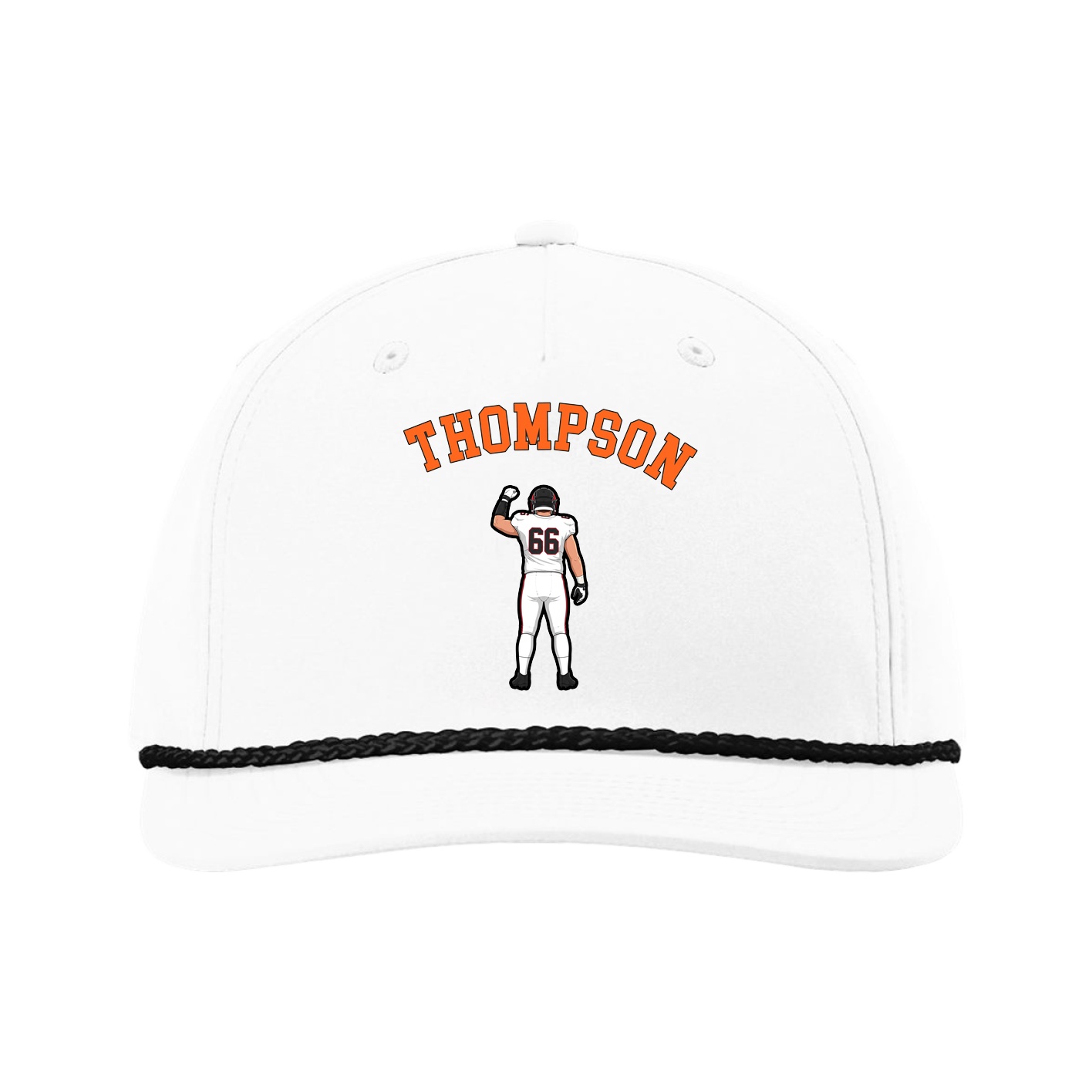Five-Panel Classic Rope Cap — Shirsey Arch in White