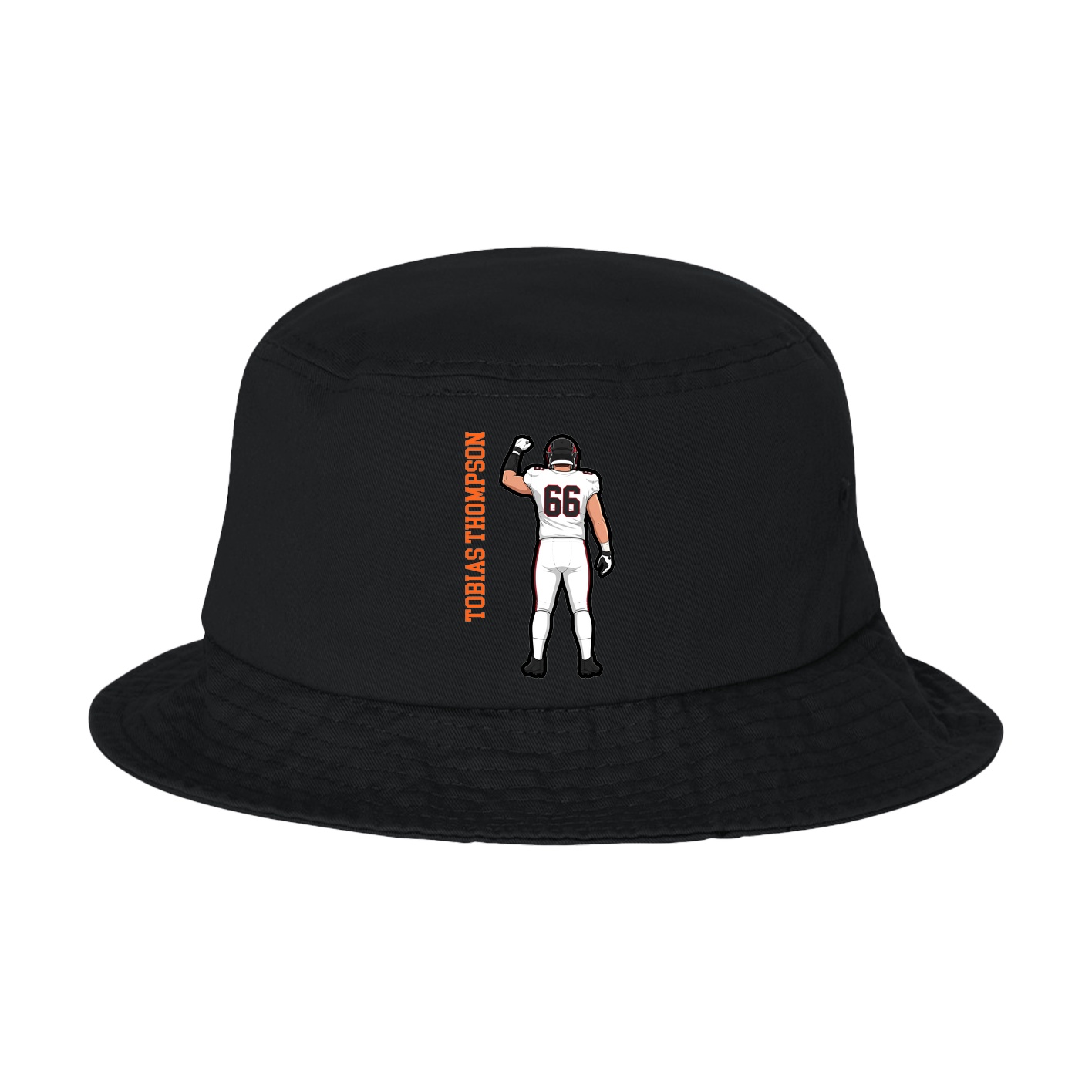 Bucket Cap — Name Vertical in Black