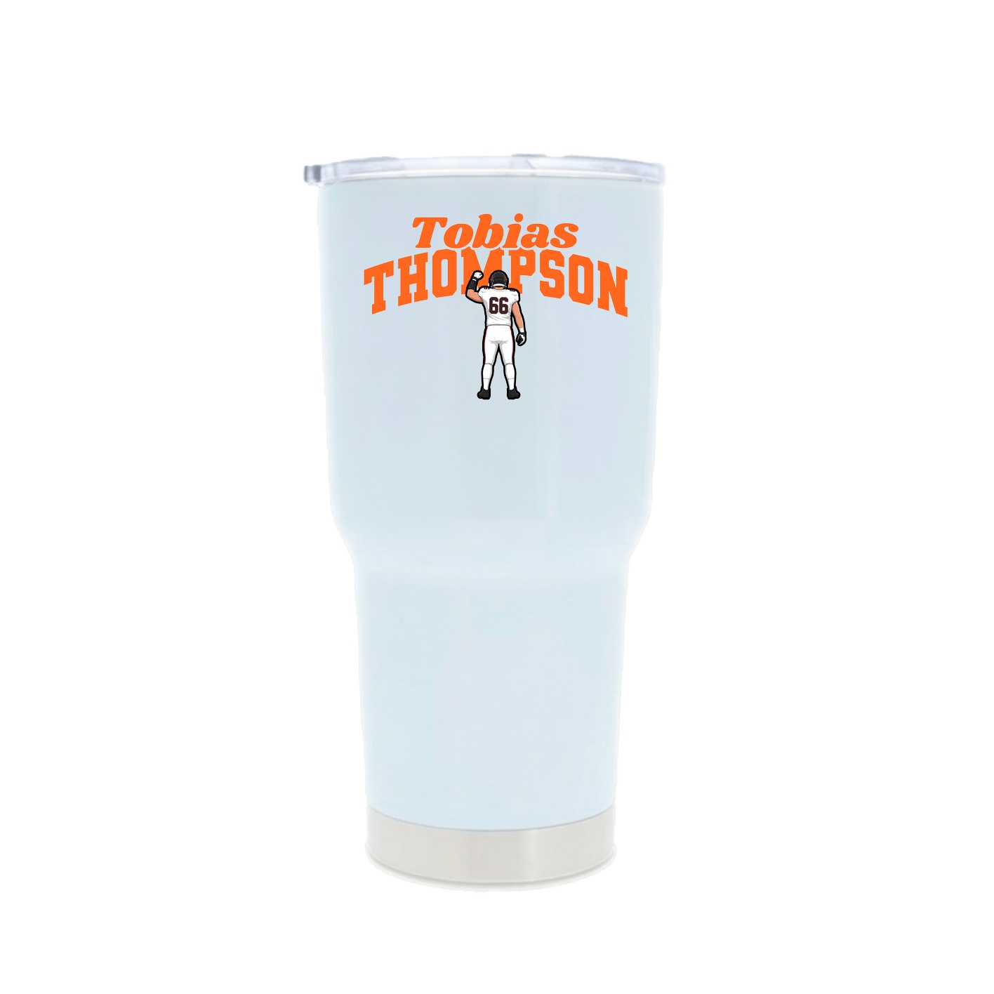 30oz Stainless Steel Tumbler — Signature Arch in White