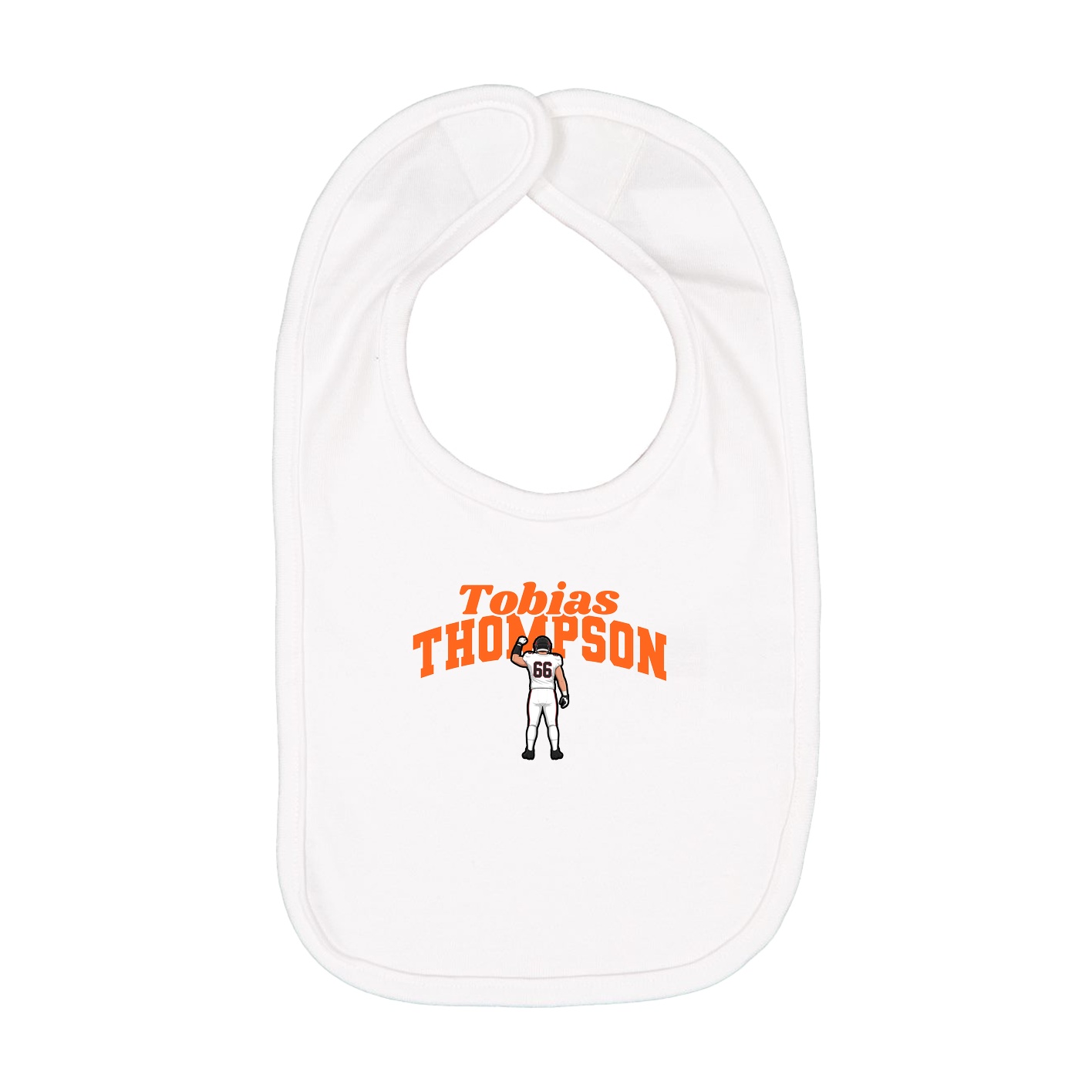 Infant Bib — Signature Arch in White