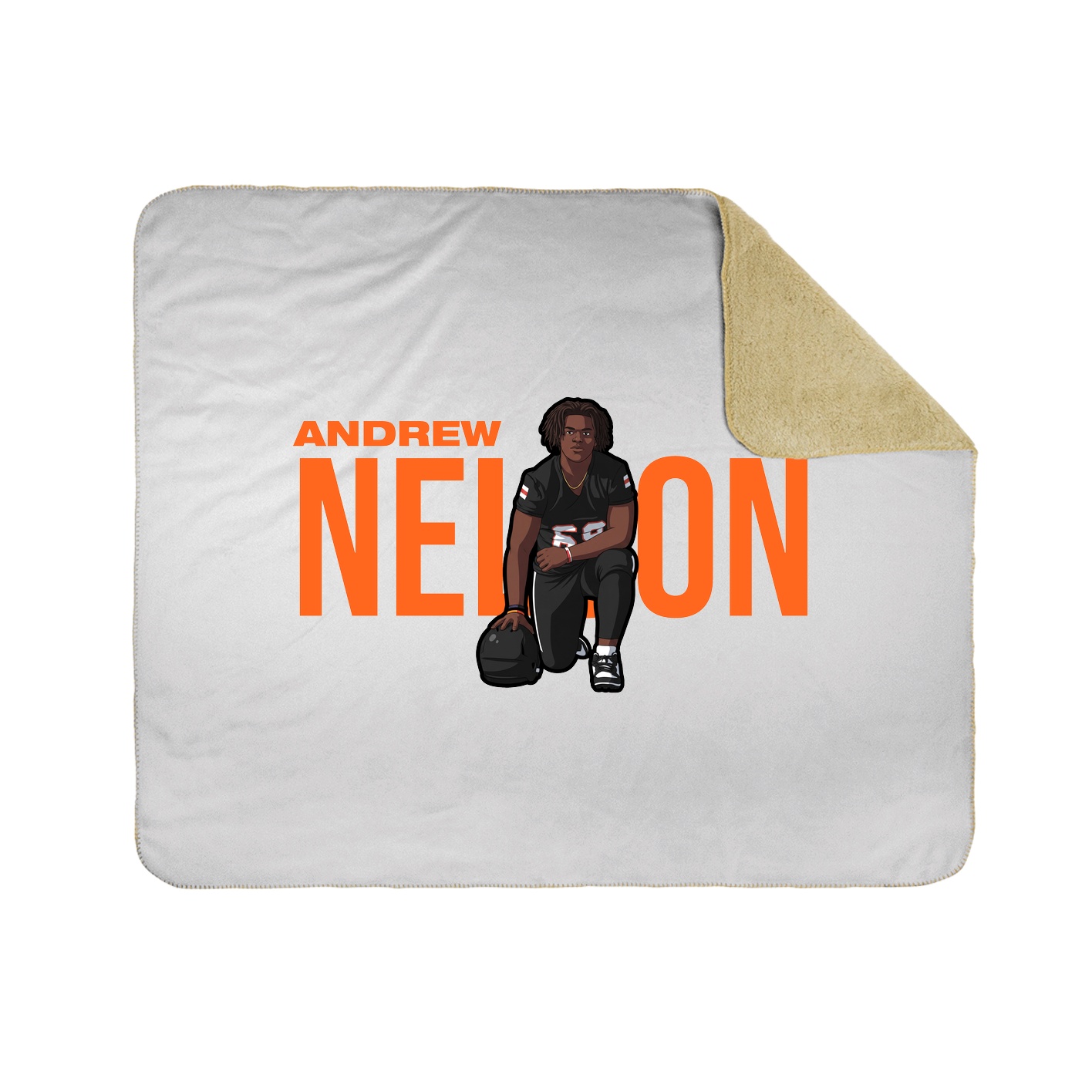 Throw Blanket — Player Name in White