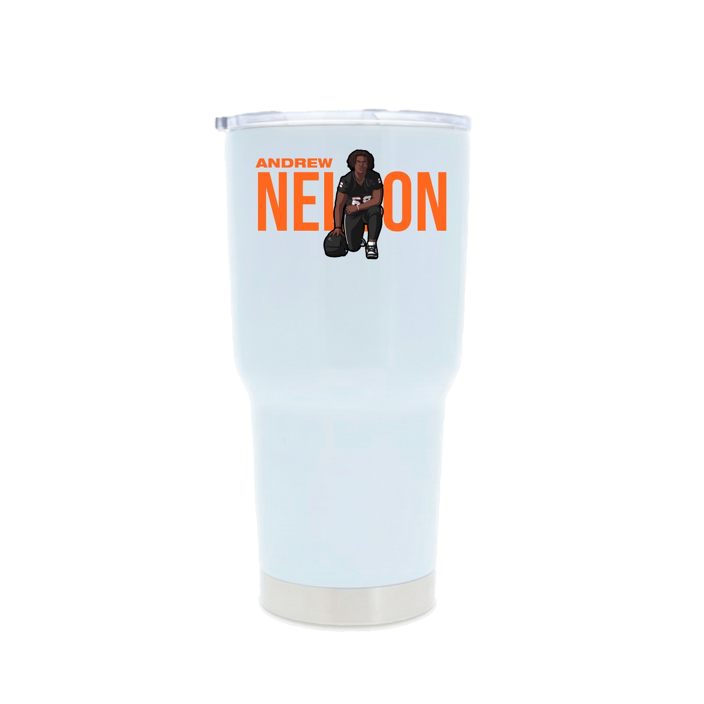 30oz Stainless Steel Tumbler — Player Name in White