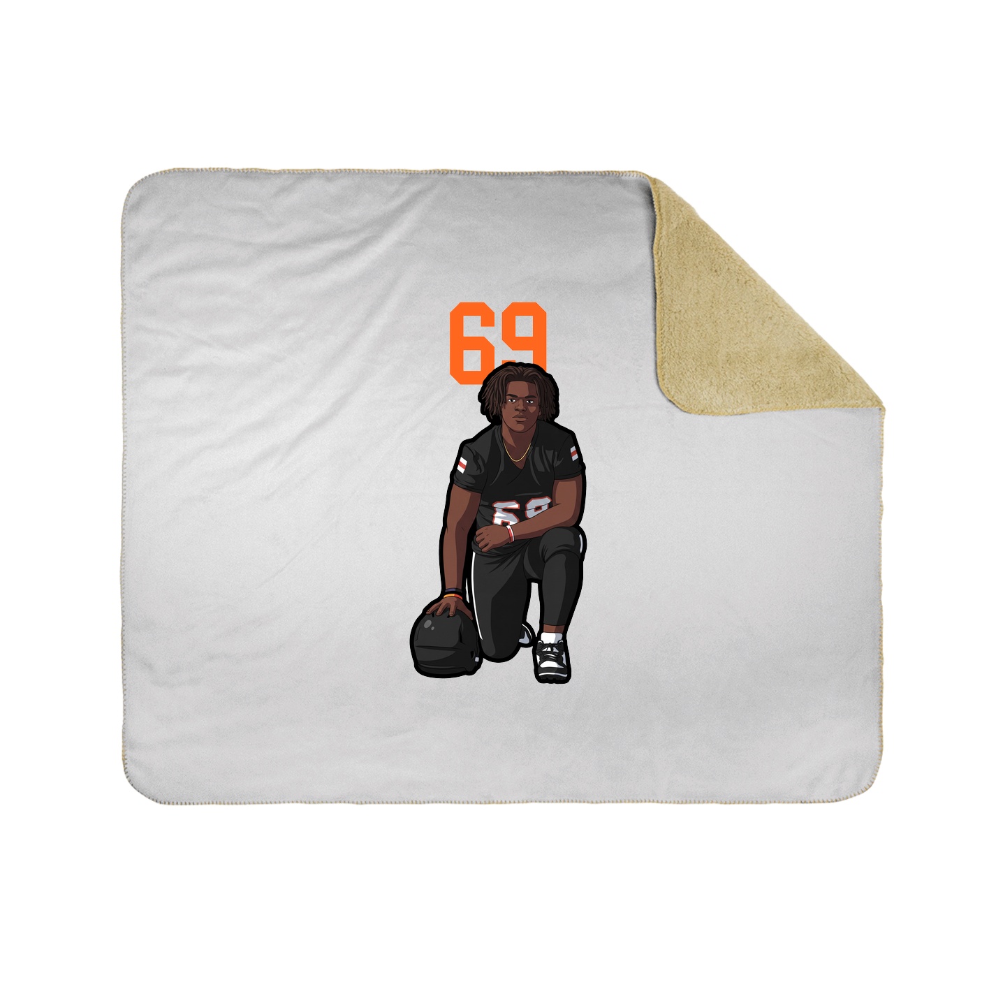 Throw Blanket — Number Top in White