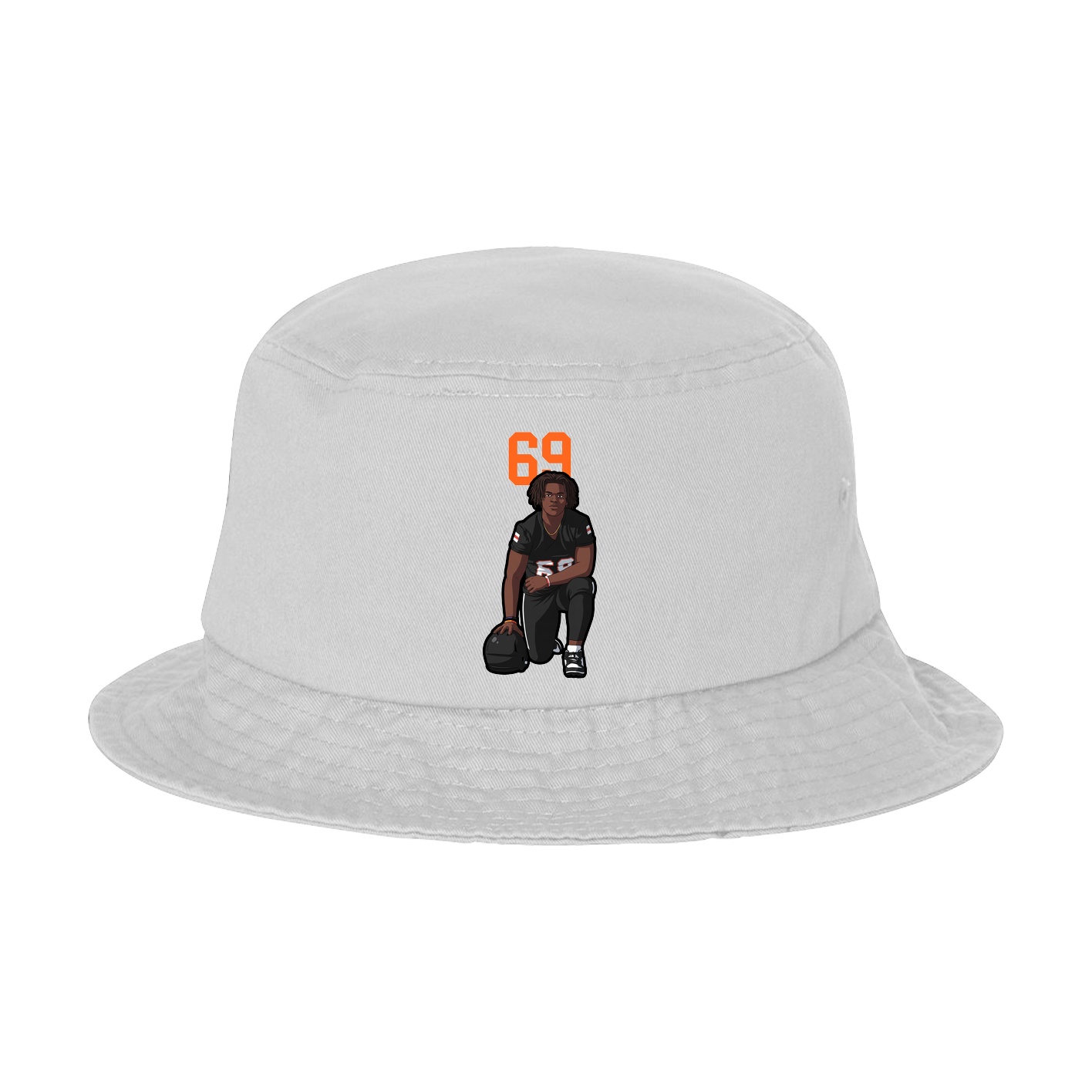 Bucket Cap — Number Top in White