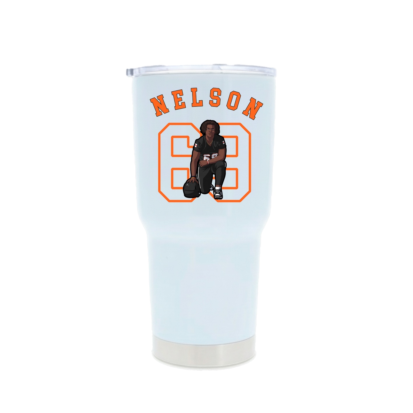 30oz Stainless Steel Tumbler — Shirsey Arch in White