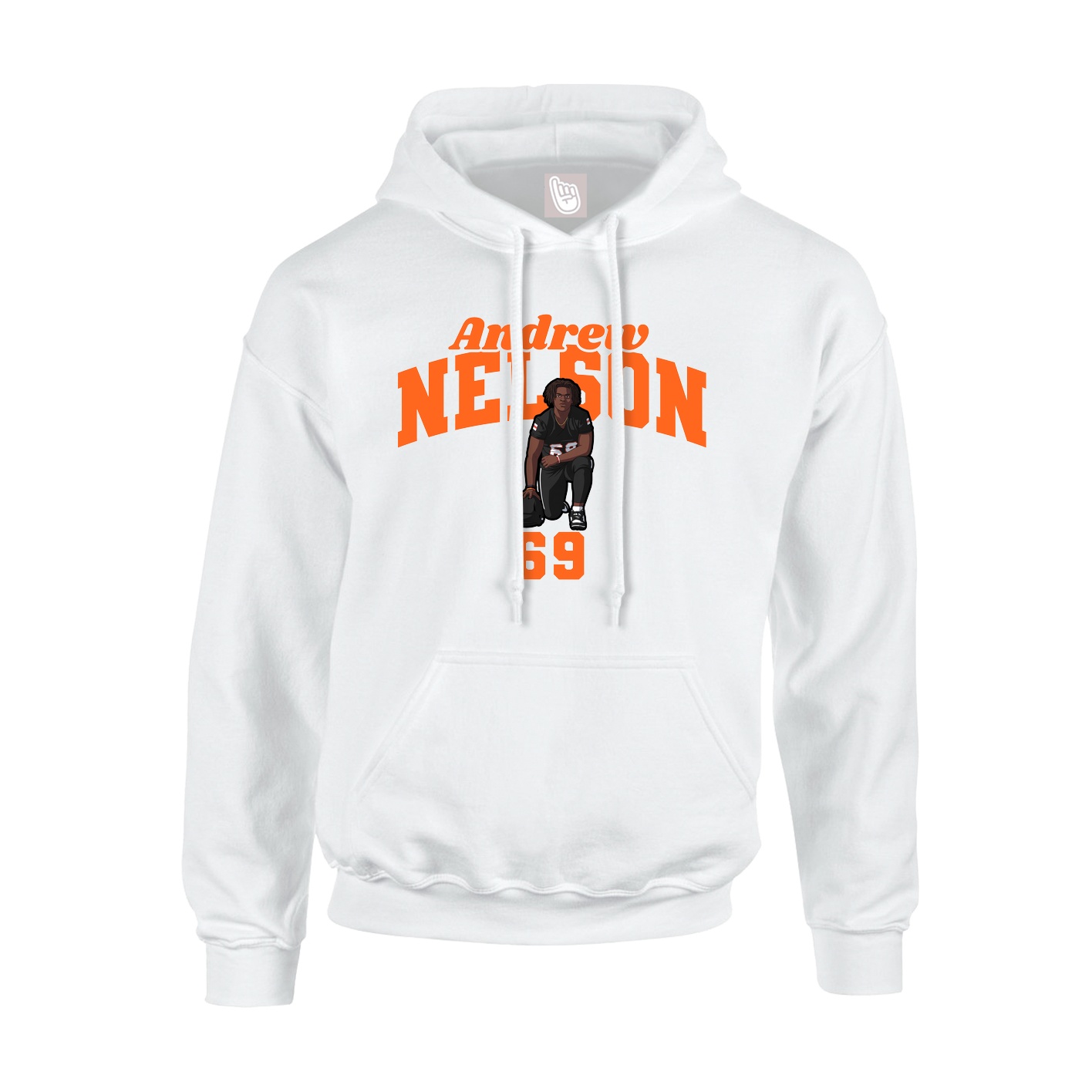 Hoodie — Signature Arch in White