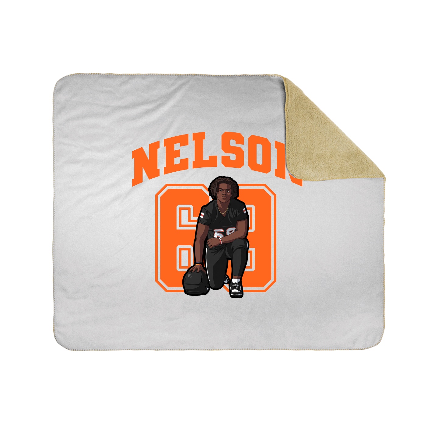 Throw Blanket — Number in White