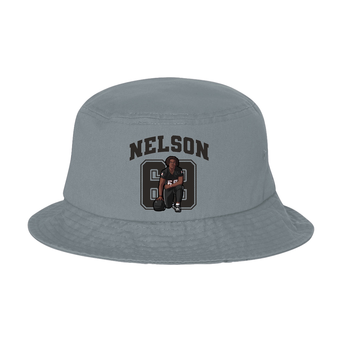 Bucket Cap — Number in Grey