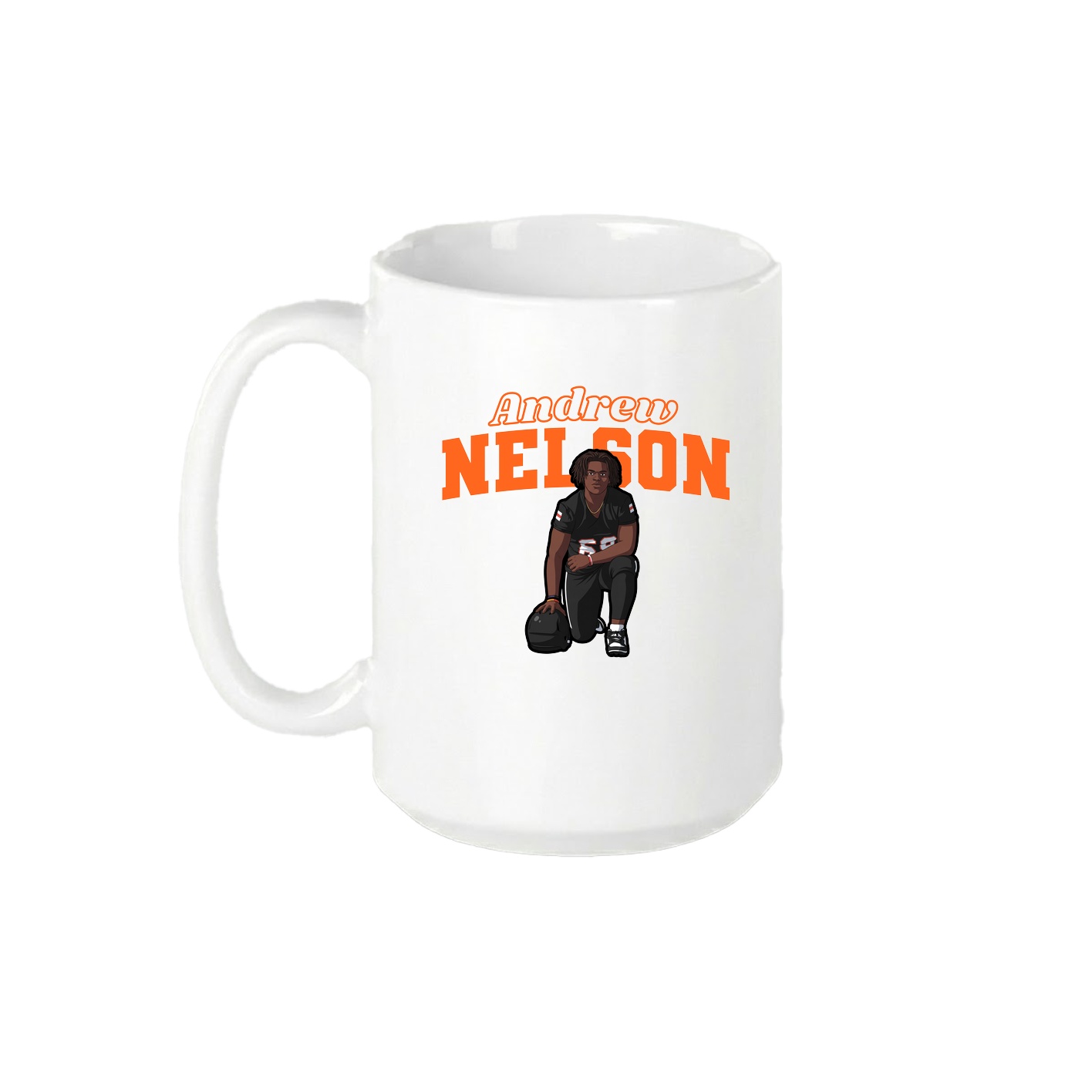 15oz Coffee Mug — Name Arch in White