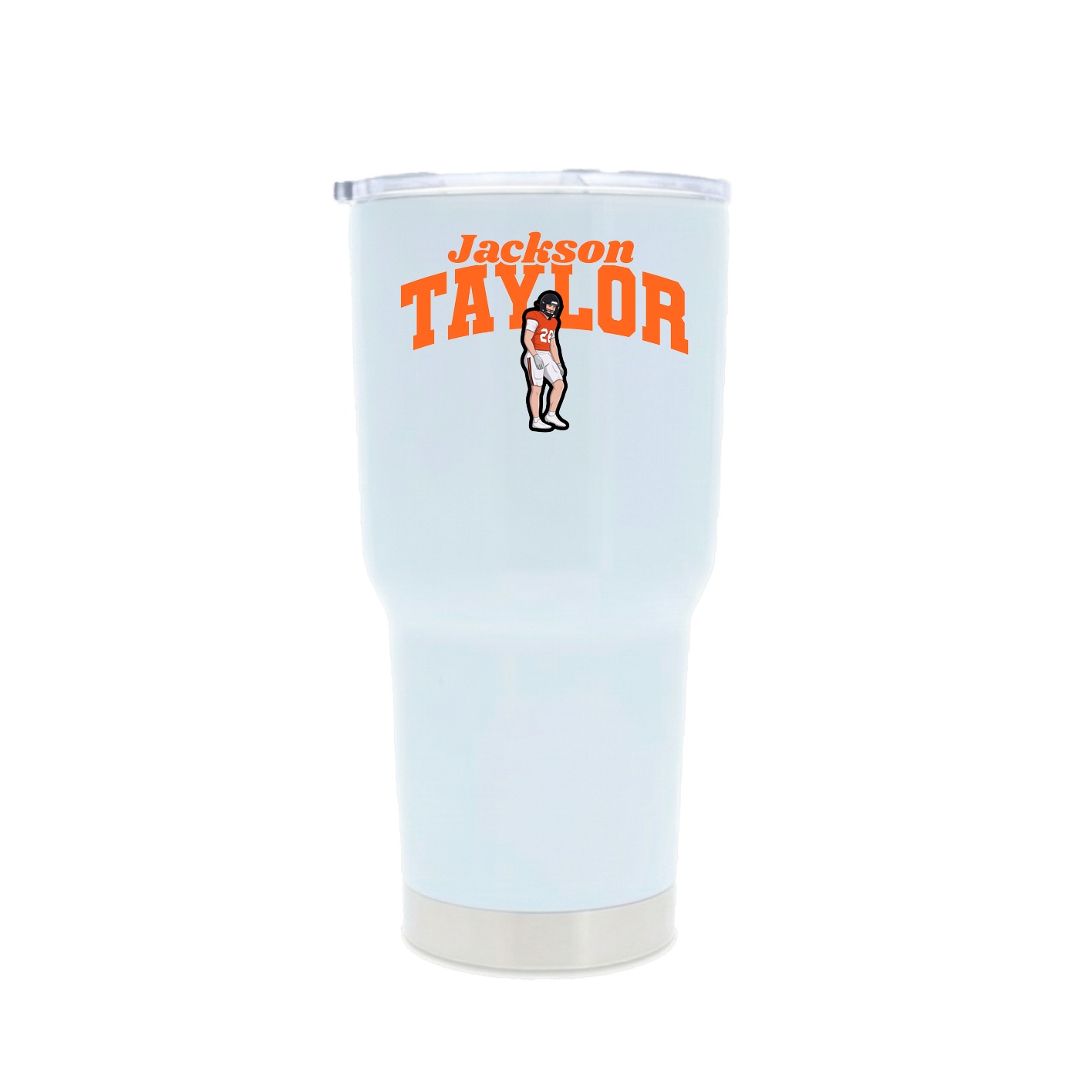 30oz Stainless Steel Tumbler — Signature Arch in White