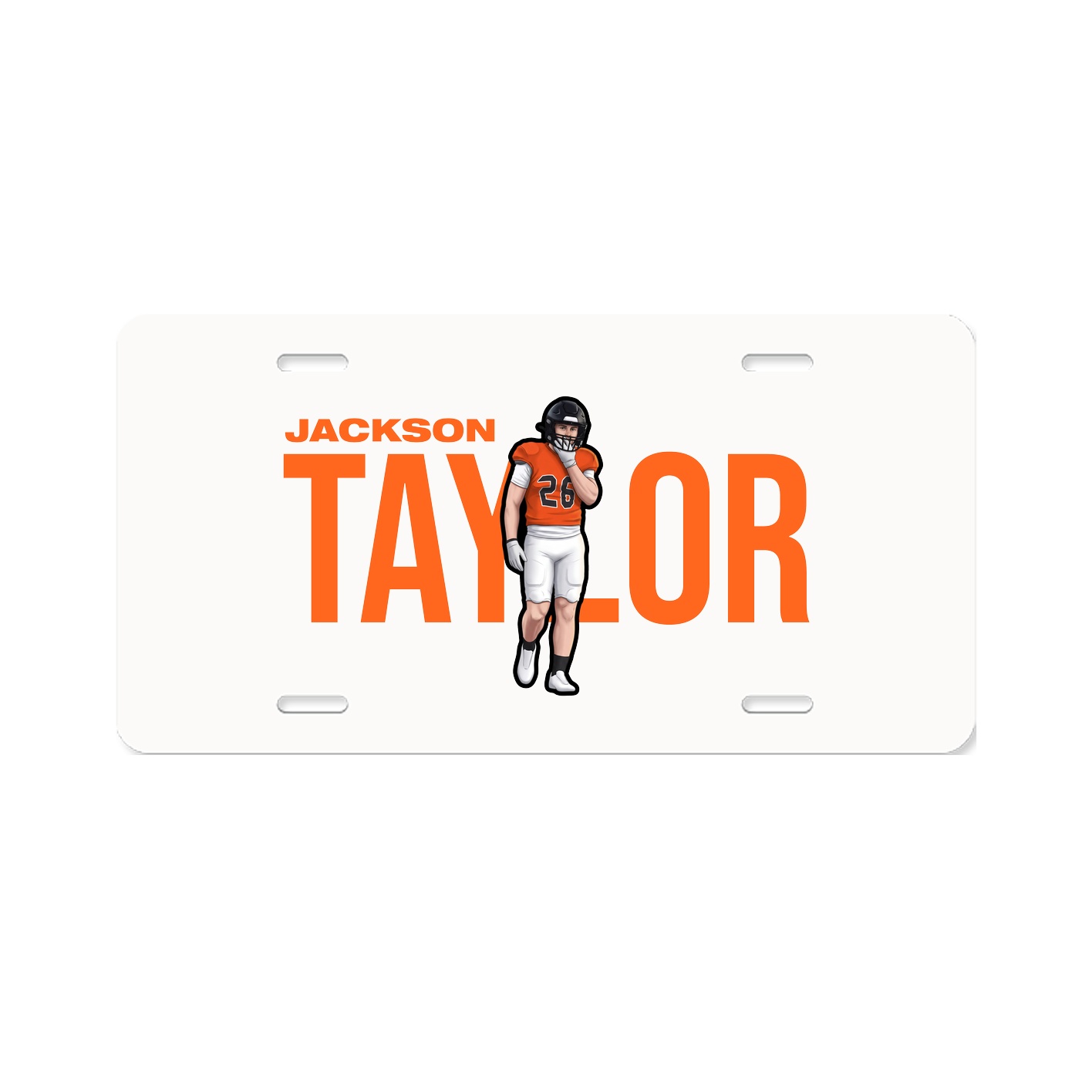 License Plate — Player Name in Classic