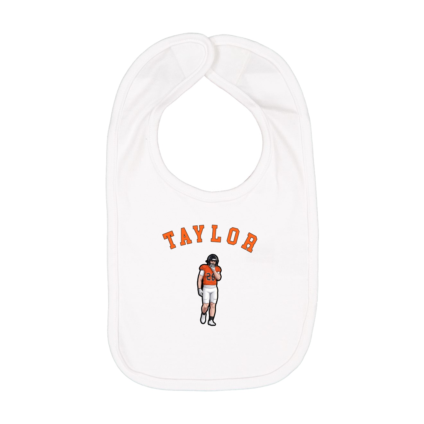 Infant Bib — Shirsey Arch in White