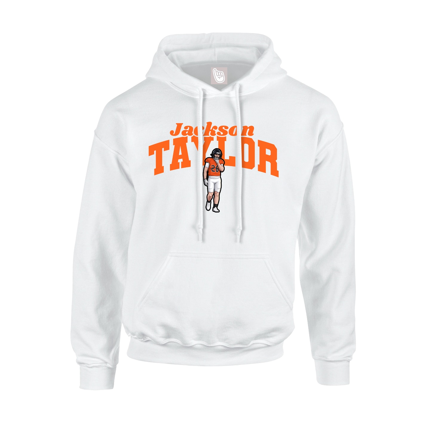 Hoodie — Signature Arch in White