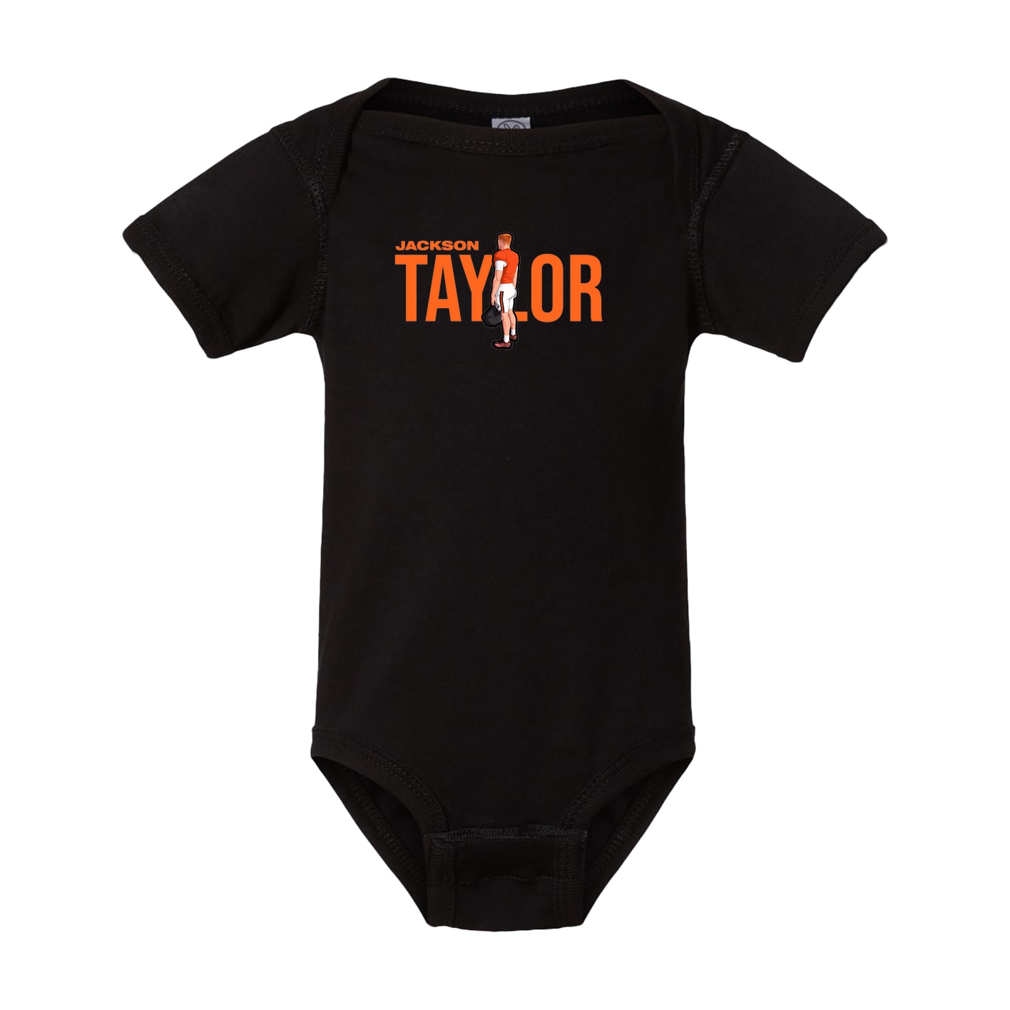 Baby Onesie — Player Name in Black