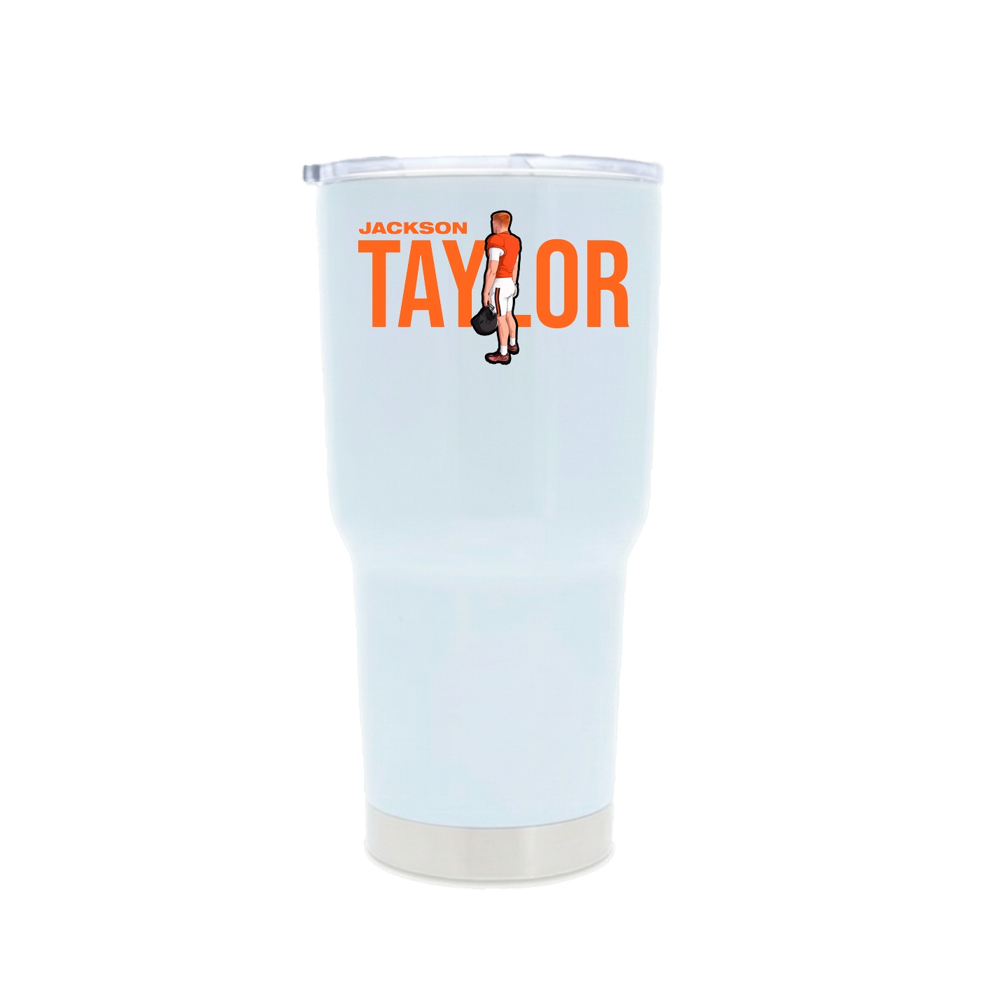 30oz Stainless Steel Tumbler — Player Name in White