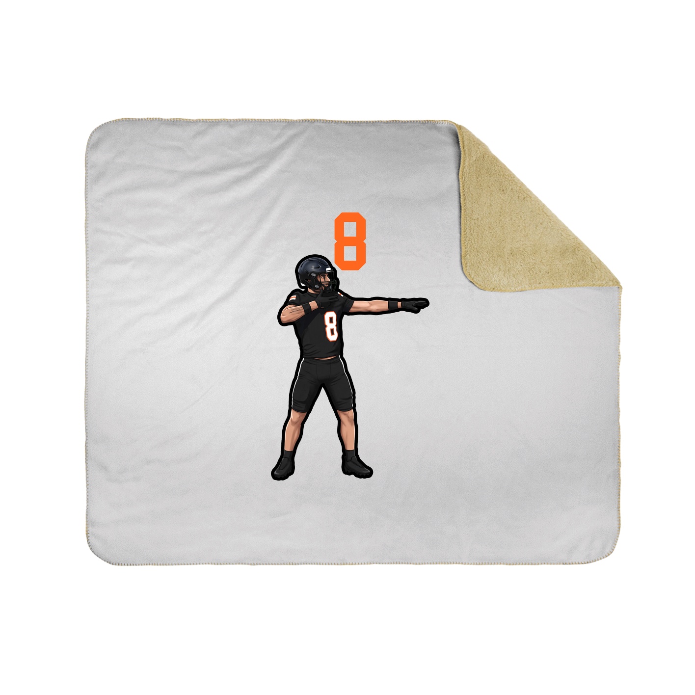 Throw Blanket — Number Top in White