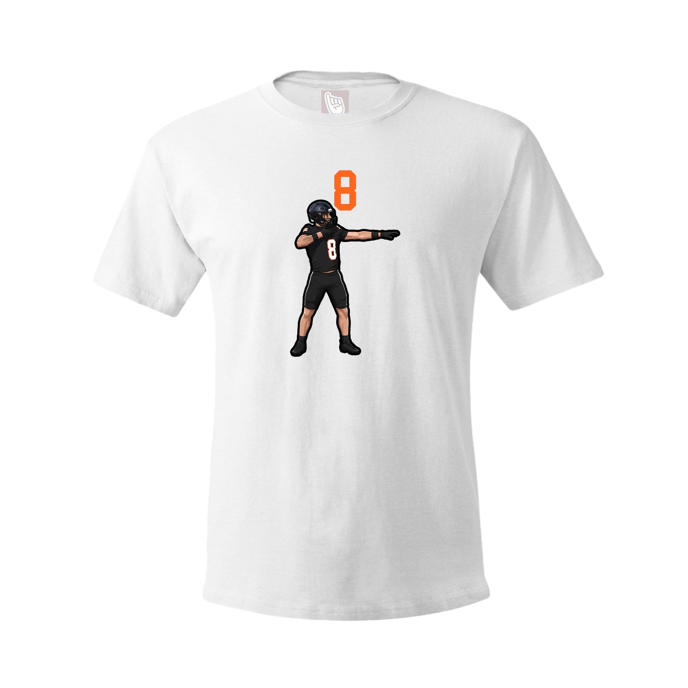 Youth Tee — Number Top in White