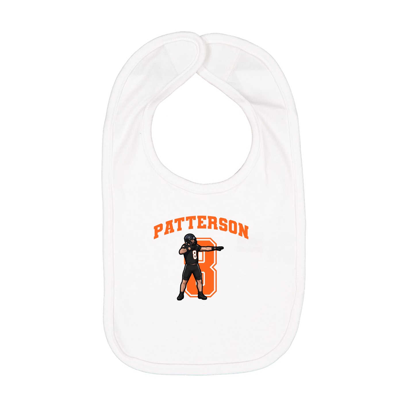Infant Bib — Number in White