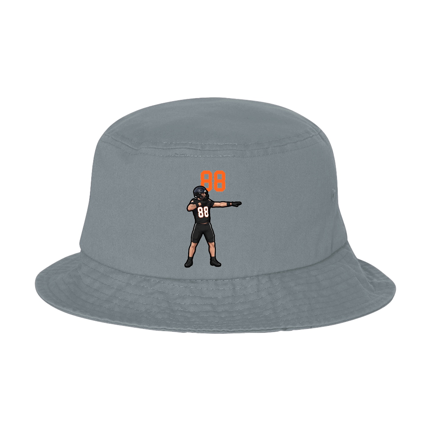Bucket Cap — Number Top in Grey