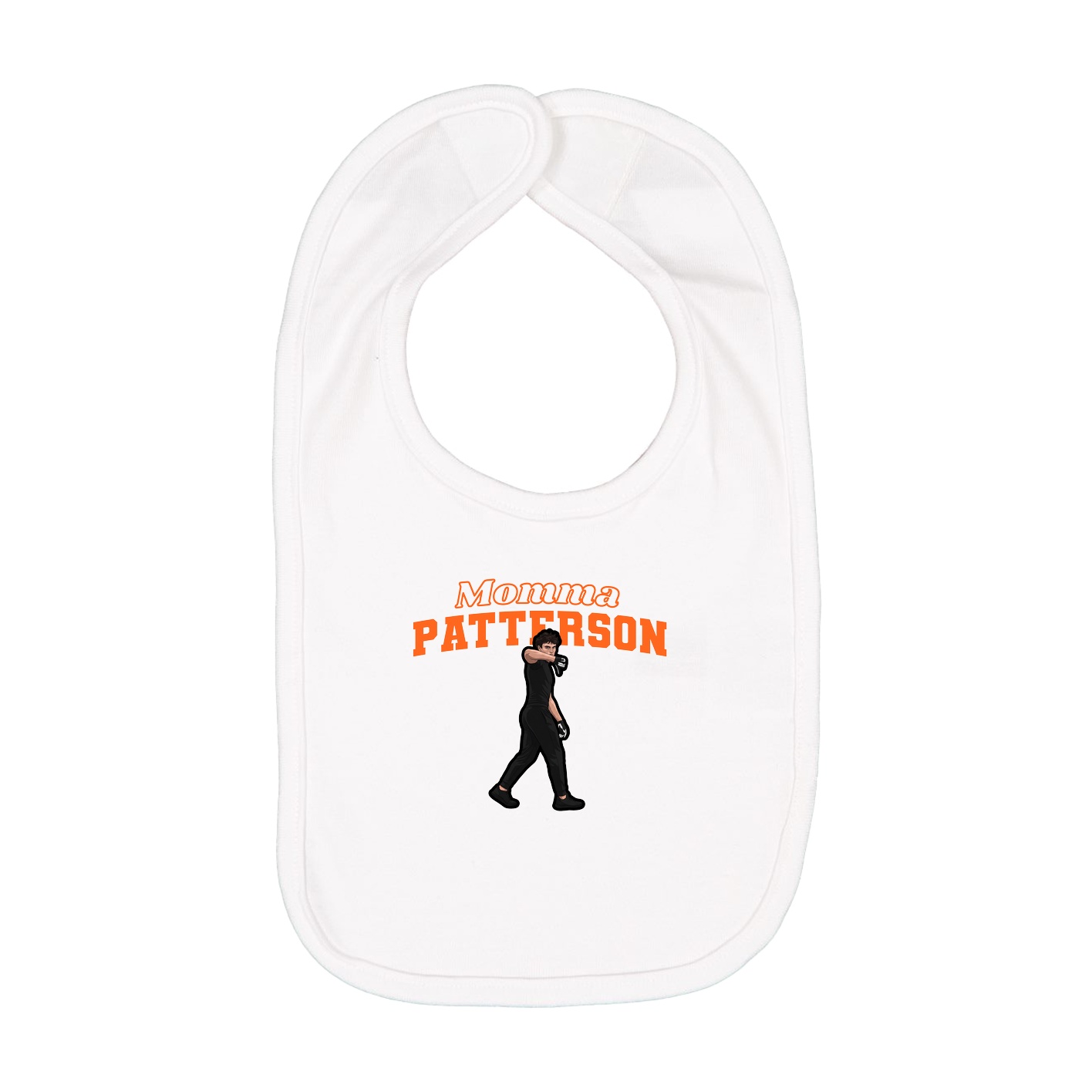 Infant Bib — Mothers Day Block in White