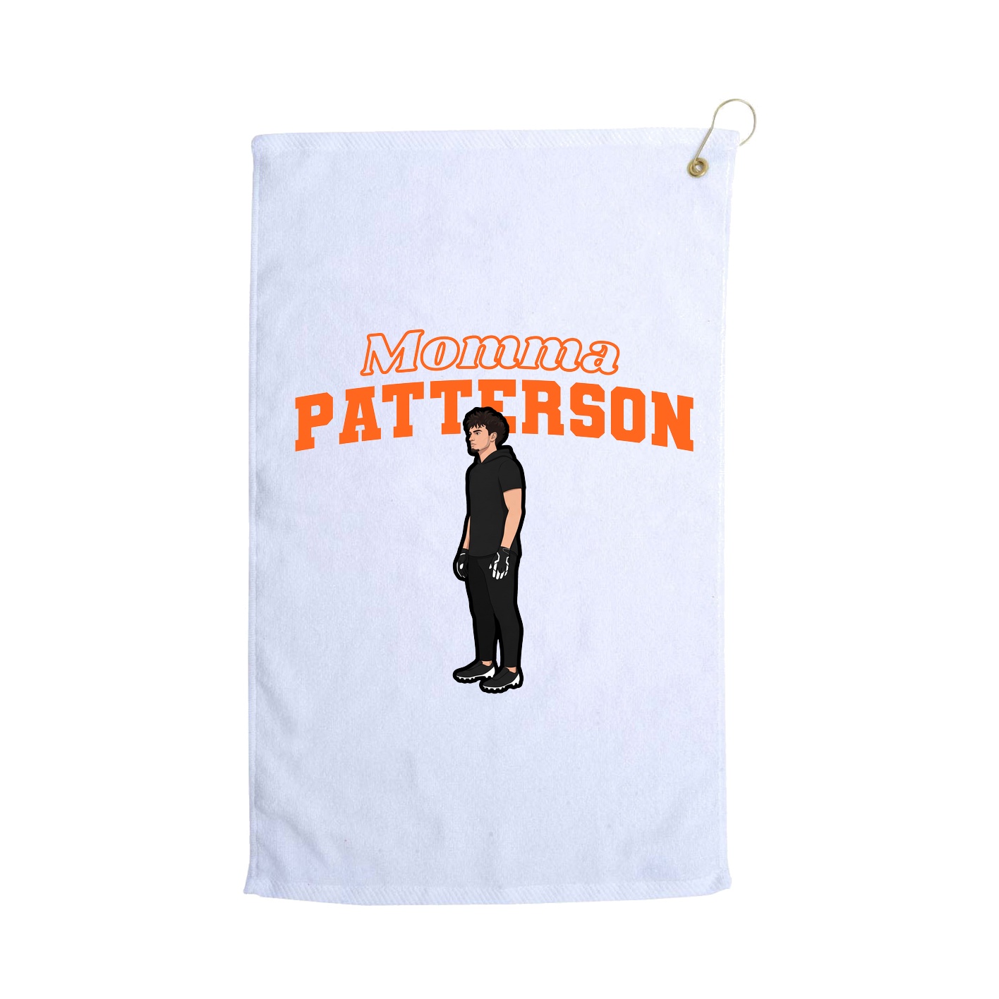 Golf Towel — Mothers Day Block in White