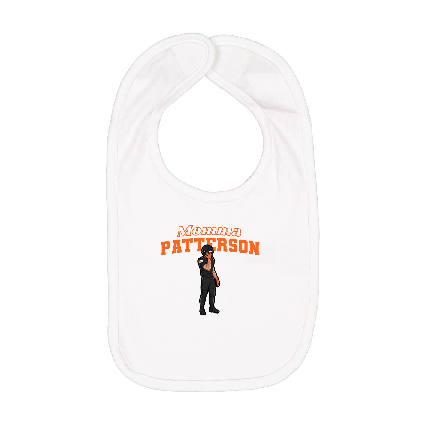 Infant Bib — Mothers Day Block in White
