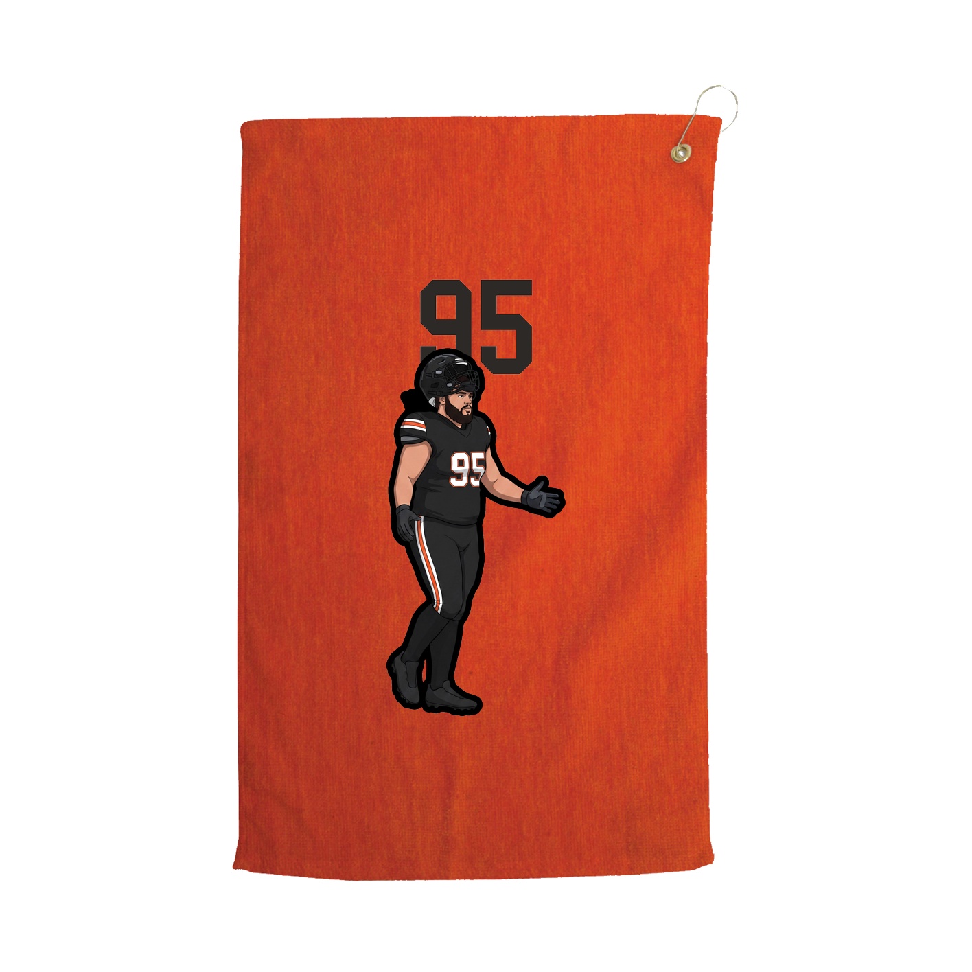 Golf Towel — Number Top in Orange