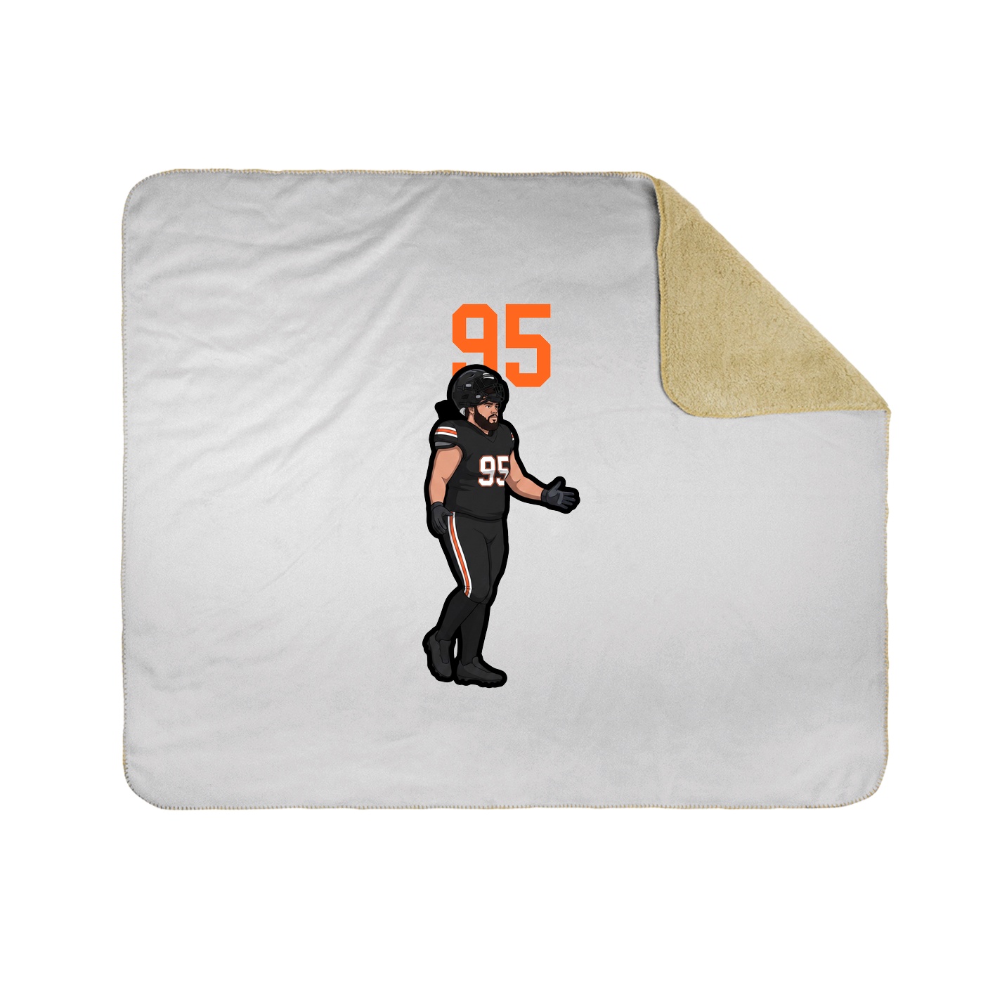 Throw Blanket — Number Top in White