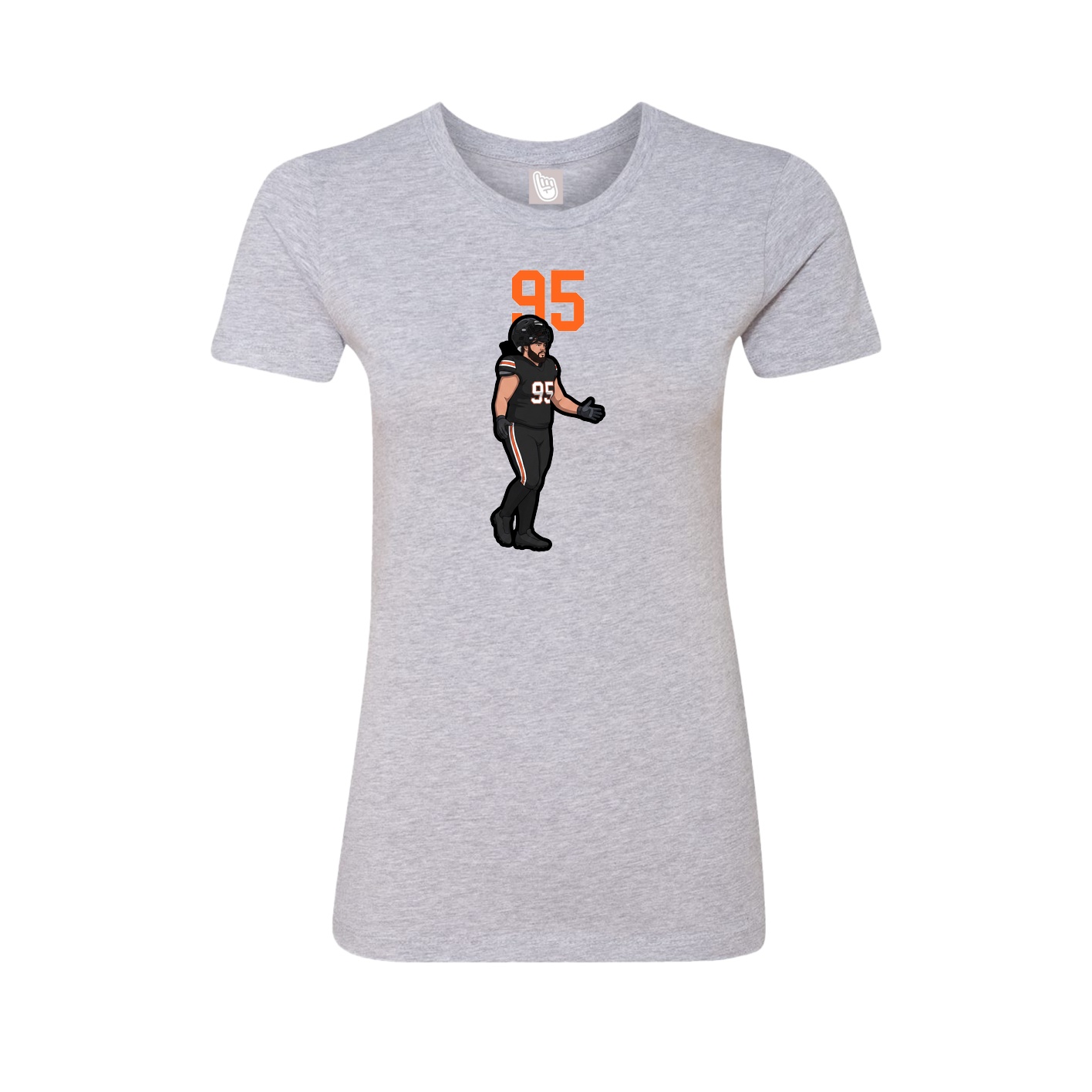 Womens Tee — Number Top in Grey