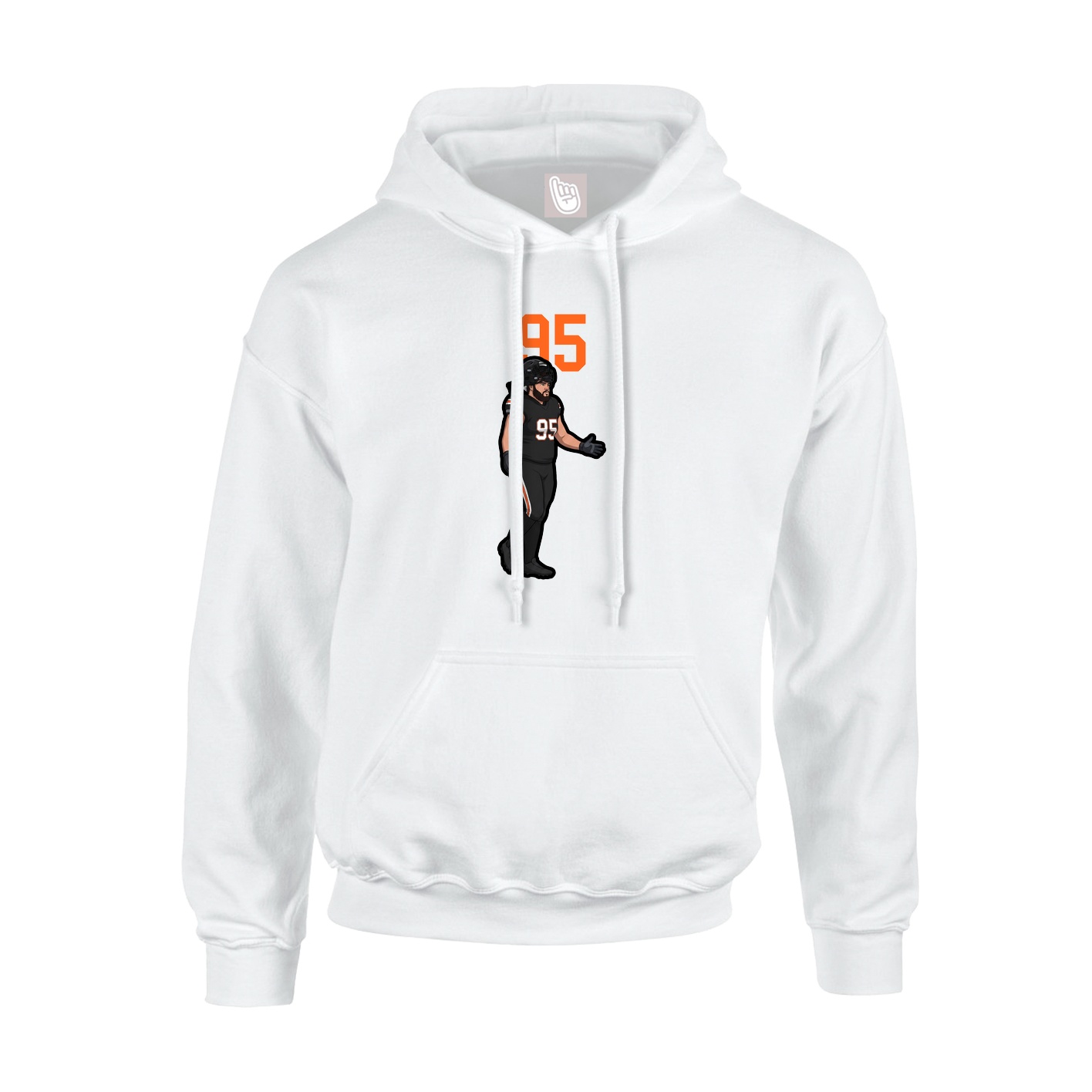 Hoodie — Number Top in White