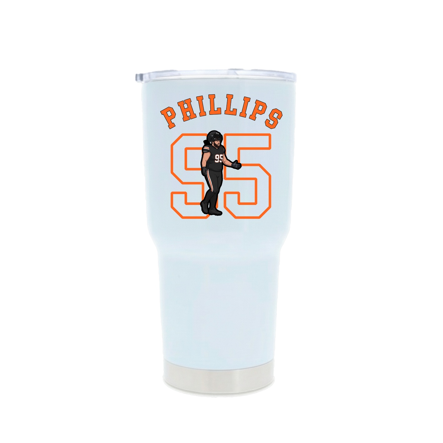 30oz Stainless Steel Tumbler — Shirsey Arch in White