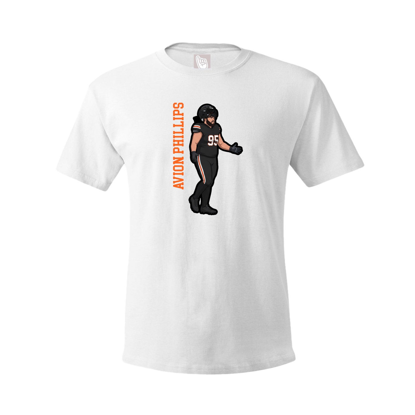 Tee — Name Vertical in White