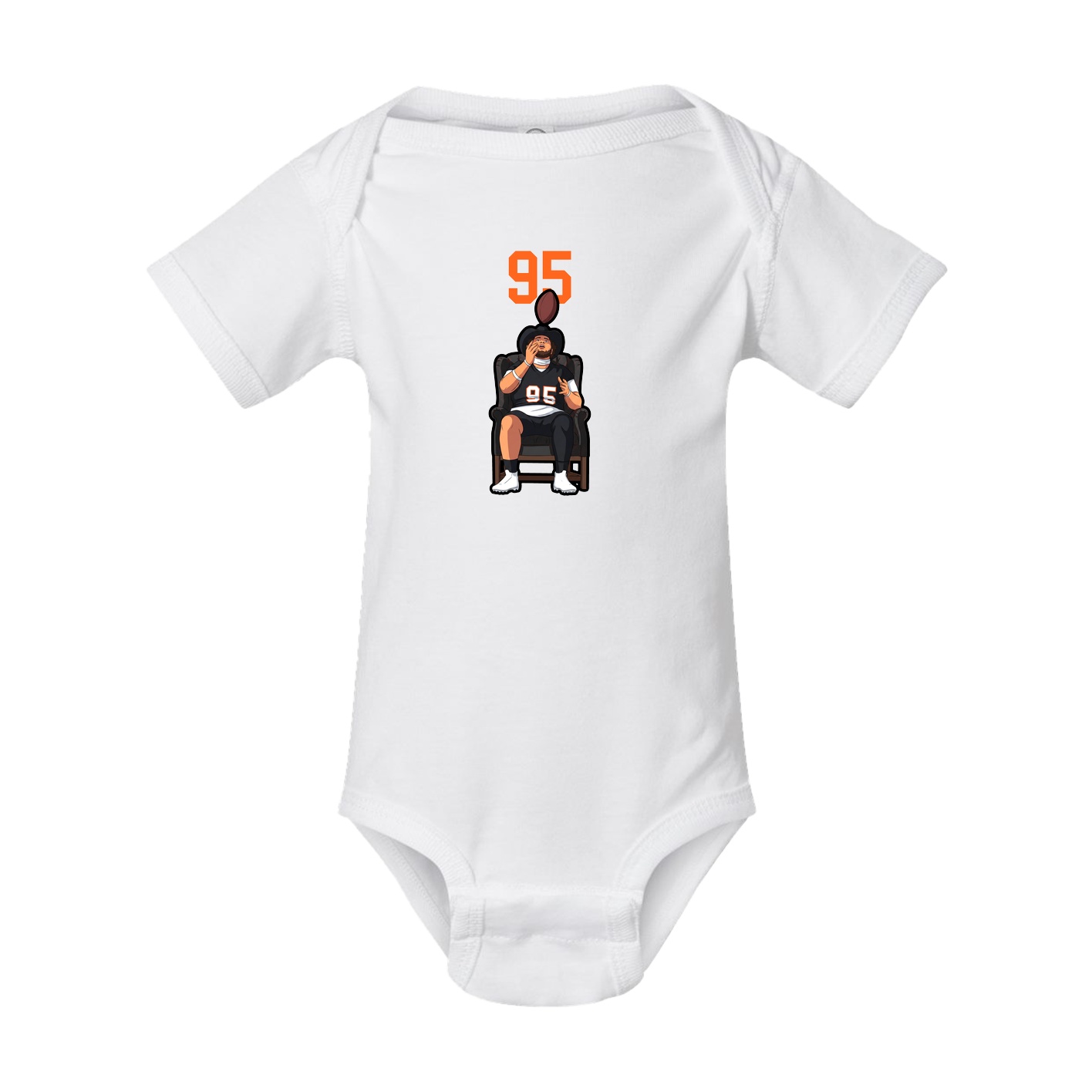 Baby Onesie — Number Top in White