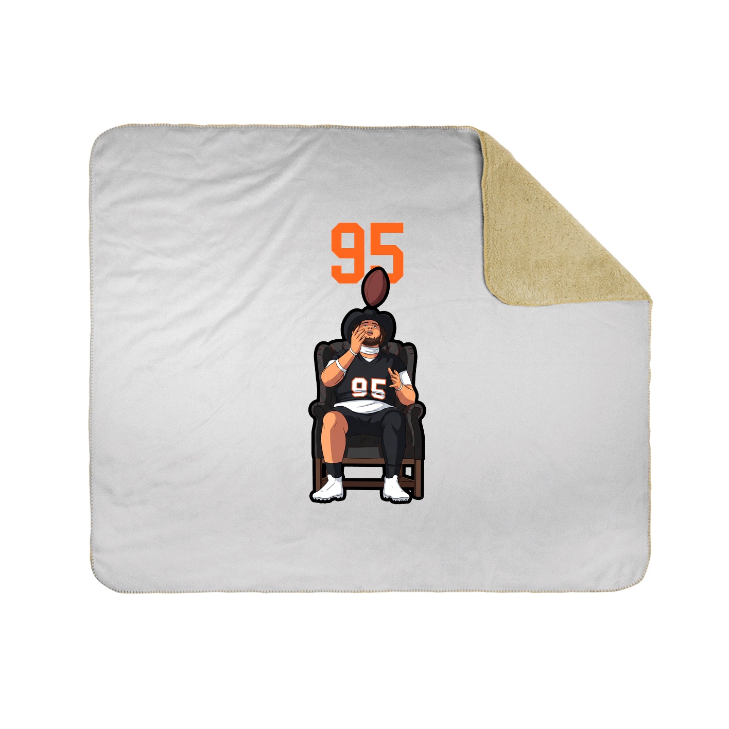 Throw Blanket — Number Top in White