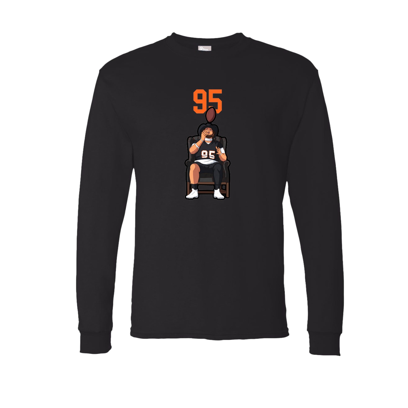 Long Sleeve Tee — Number Top in Black
