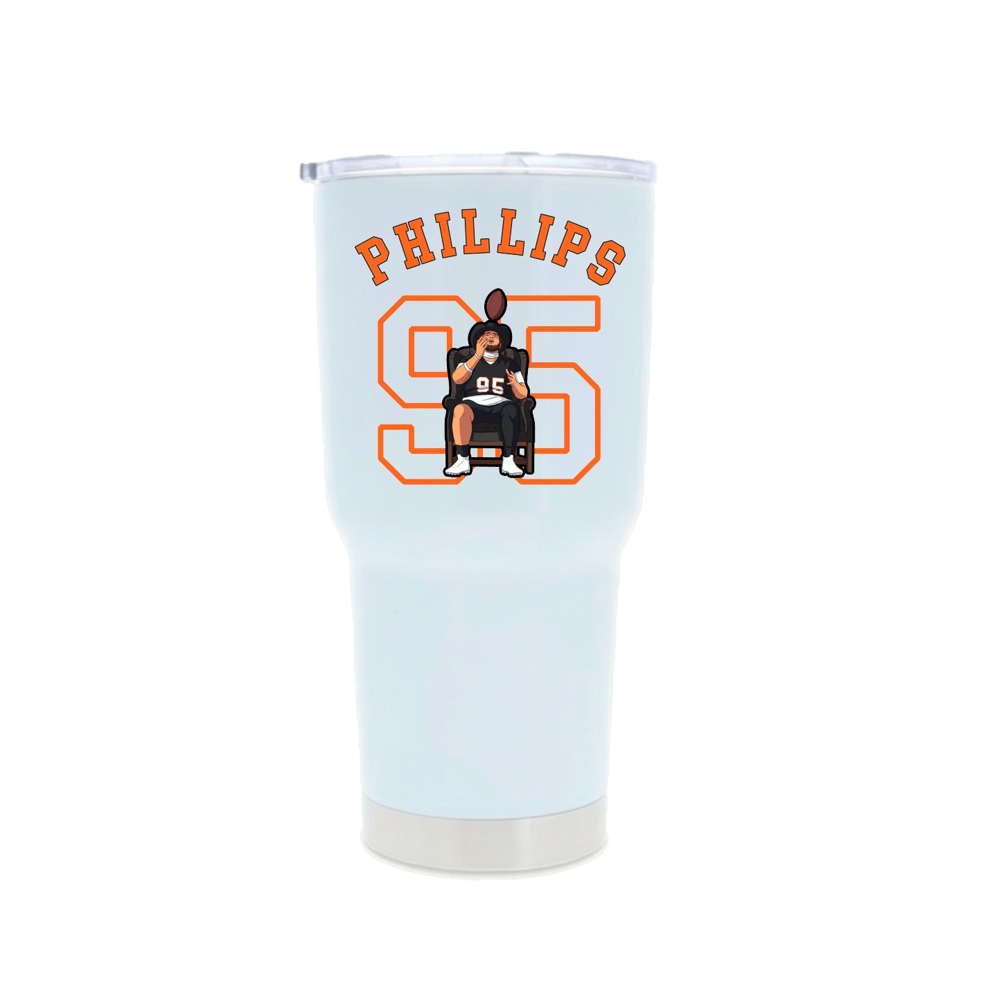 30oz Stainless Steel Tumbler — Shirsey Arch in White