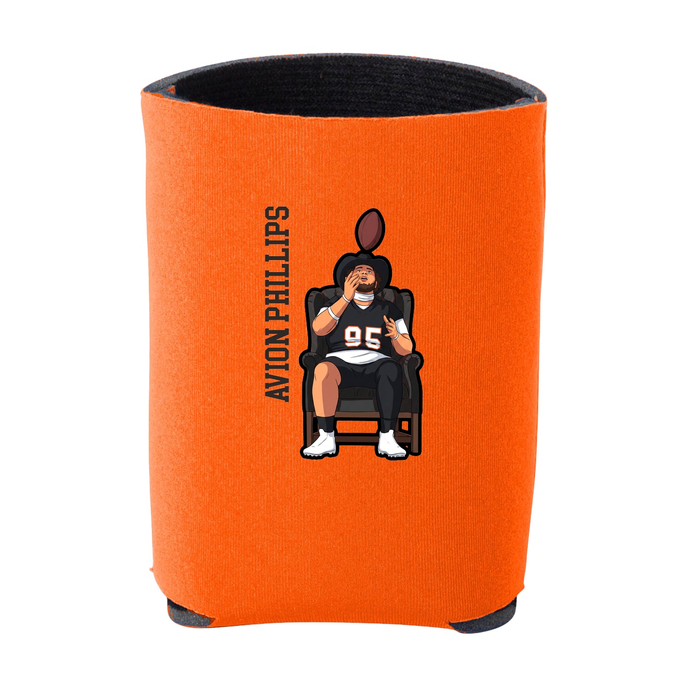 Can Holder — Name Vertical in Orange
